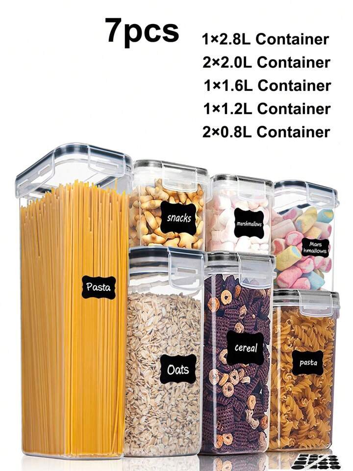 Premium Airtight Food Storage Container Set – BPA-Free Kitchen Pantry Organizers with Labels & Lids