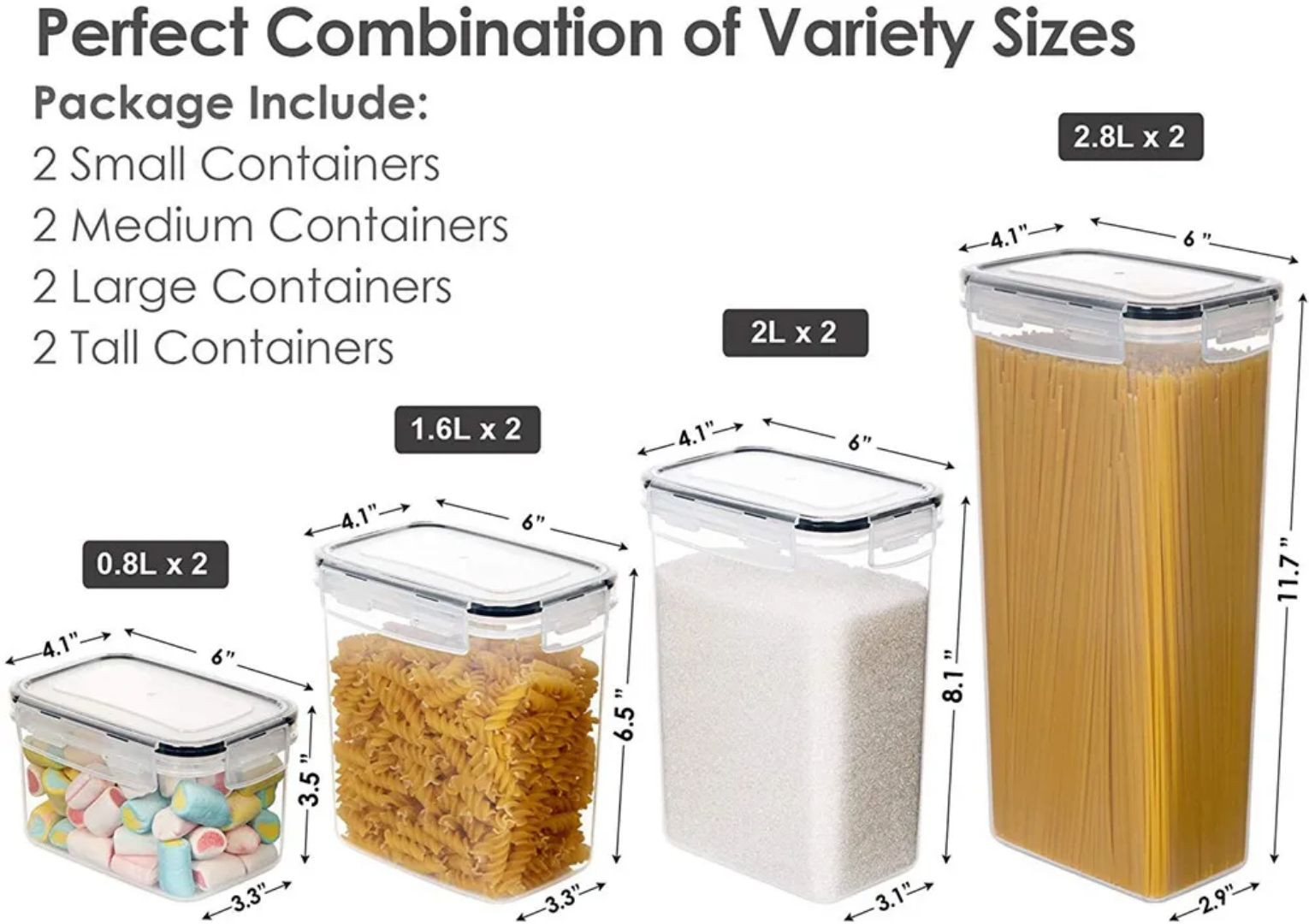Premium Airtight Food Storage Container Set – BPA-Free Kitchen Pantry Organizers with Labels & Lids