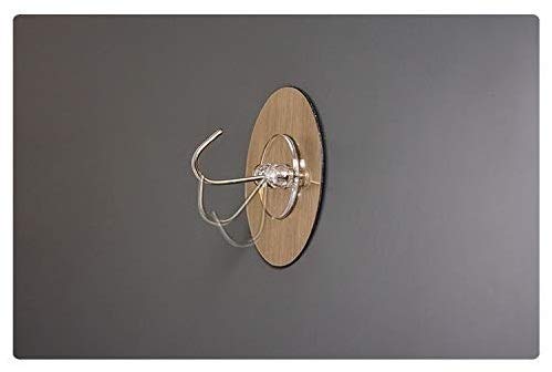 ZUCUR Oval Brushed Metal Adhesive Wall Hook – No-Drill Self-Adhesive Hook for Bathroom, Kitchen & Home Set Of 10 Pcs