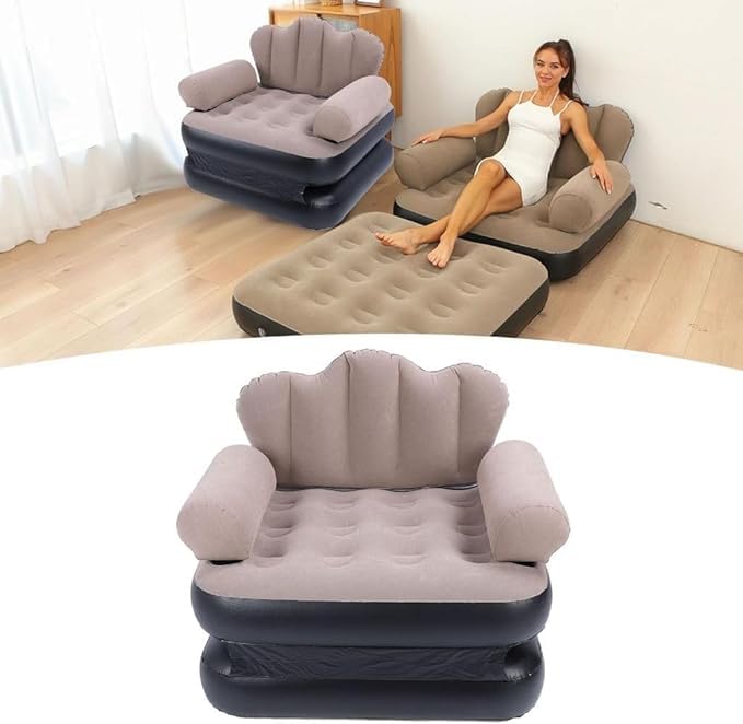ZUCUR Luxury Inflatable Lounge Chair – Portable Relax Sofa for Home, Bedroom & Travel