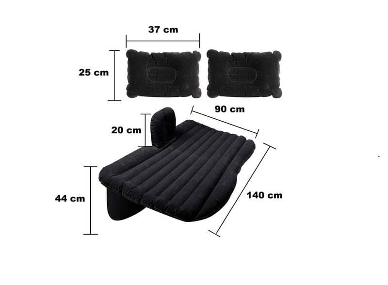 Premium Inflatable Car Back-Seat Travel Mattress with Pillows – Universal Fit
