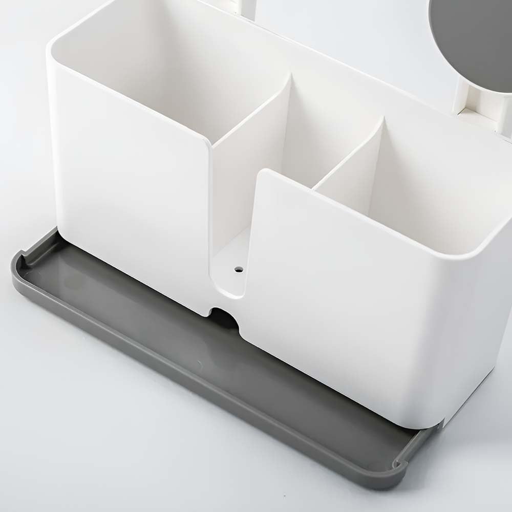 ZUCUR Toothbrush Holder Wall Mount Toothpaste & Makeup Brush Holder Plastic Tooth Brush Holder for Bathroom