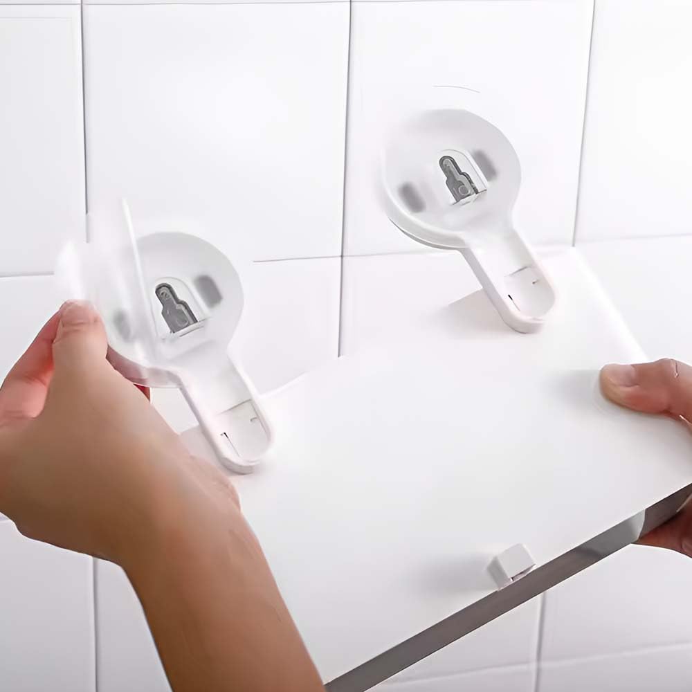 ZUCUR Toothbrush Holder Wall Mount Toothpaste & Makeup Brush Holder Plastic Tooth Brush Holder for Bathroom