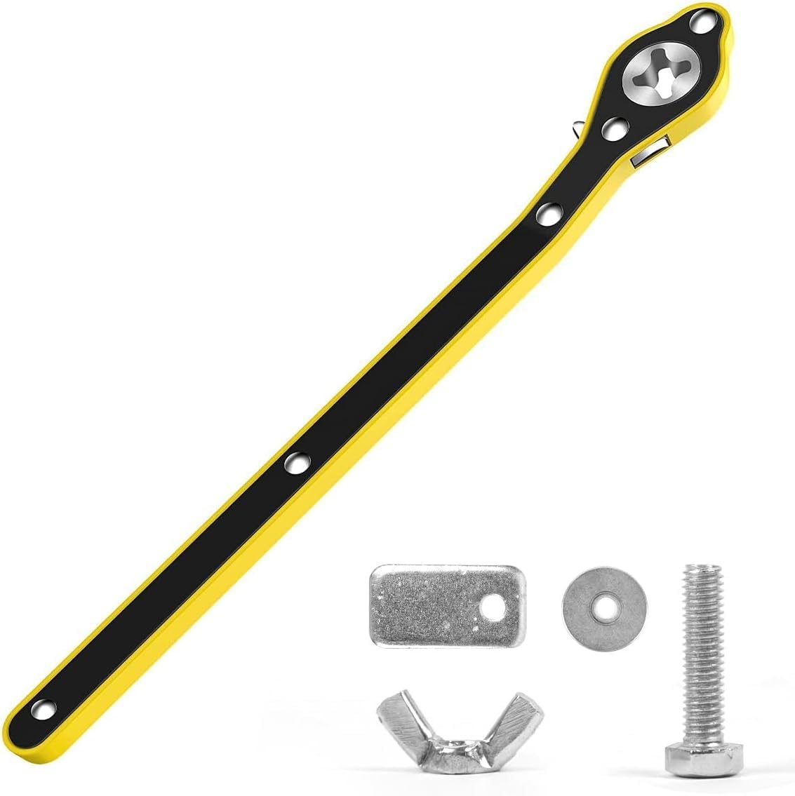 ZUCUR Heavy-Duty Bicycle Pedal Wrench Ratcheting Crank & Pedal Removal Tool Multi-Purpose Bike Repair Spanner