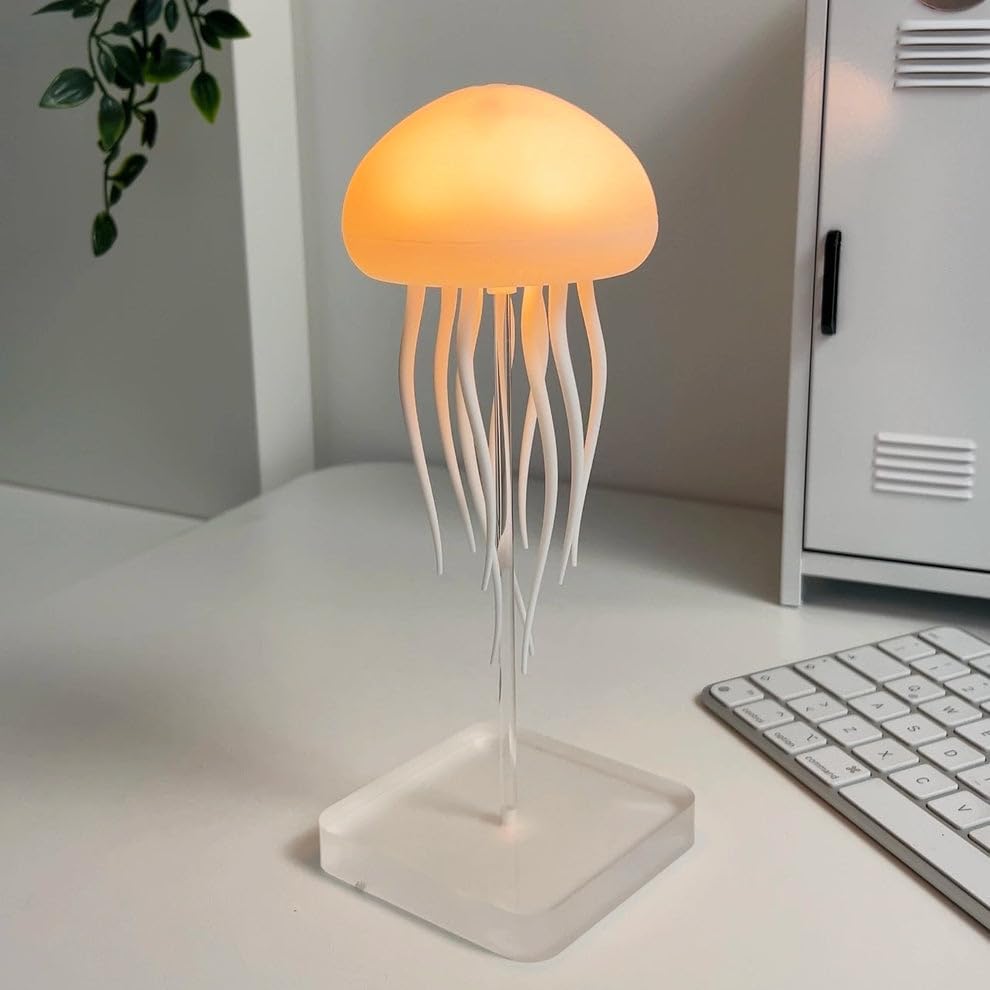 ZUCUR Soft Glow Jellyfish Table Lamp – USB LED Night Light