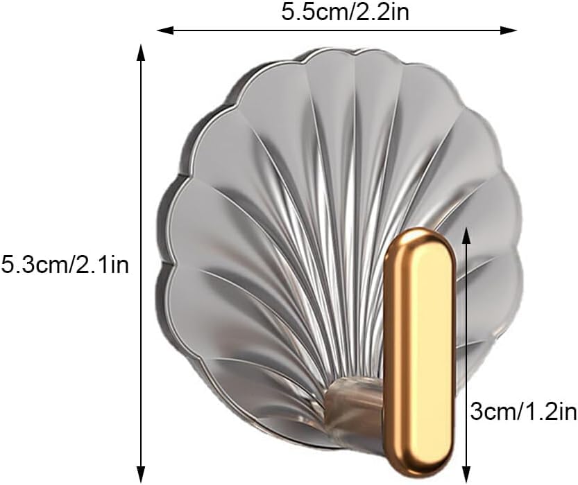 ZUCUR Adhesive Hooks For Hanging Heavy Duty Robe Towel Sticky Clear Hooks Waterproof Adhesive Wall Hooks