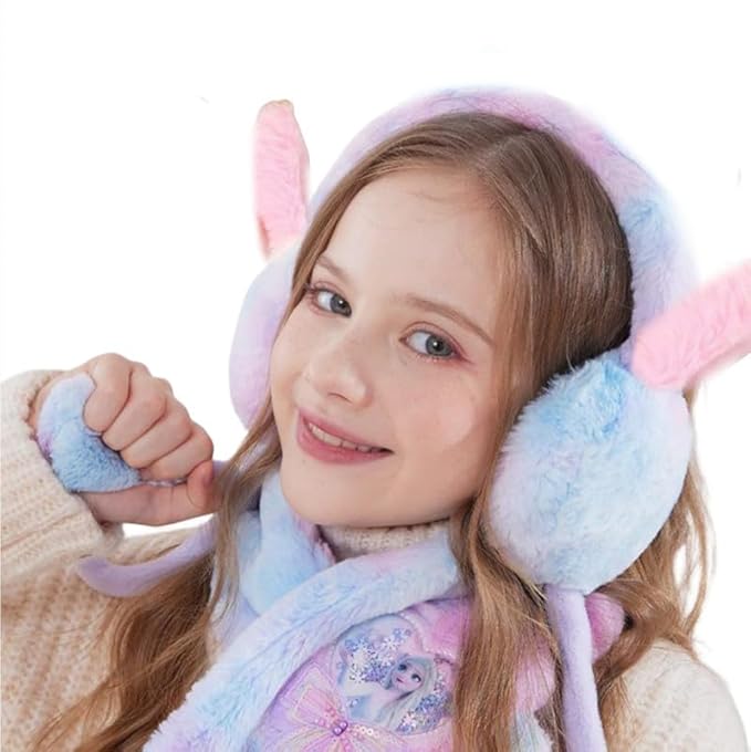 Winter Ear Muffs Soft Plush Foldable Ear Warmers for Kids, Girls and Women | Windproof, Stretchable
