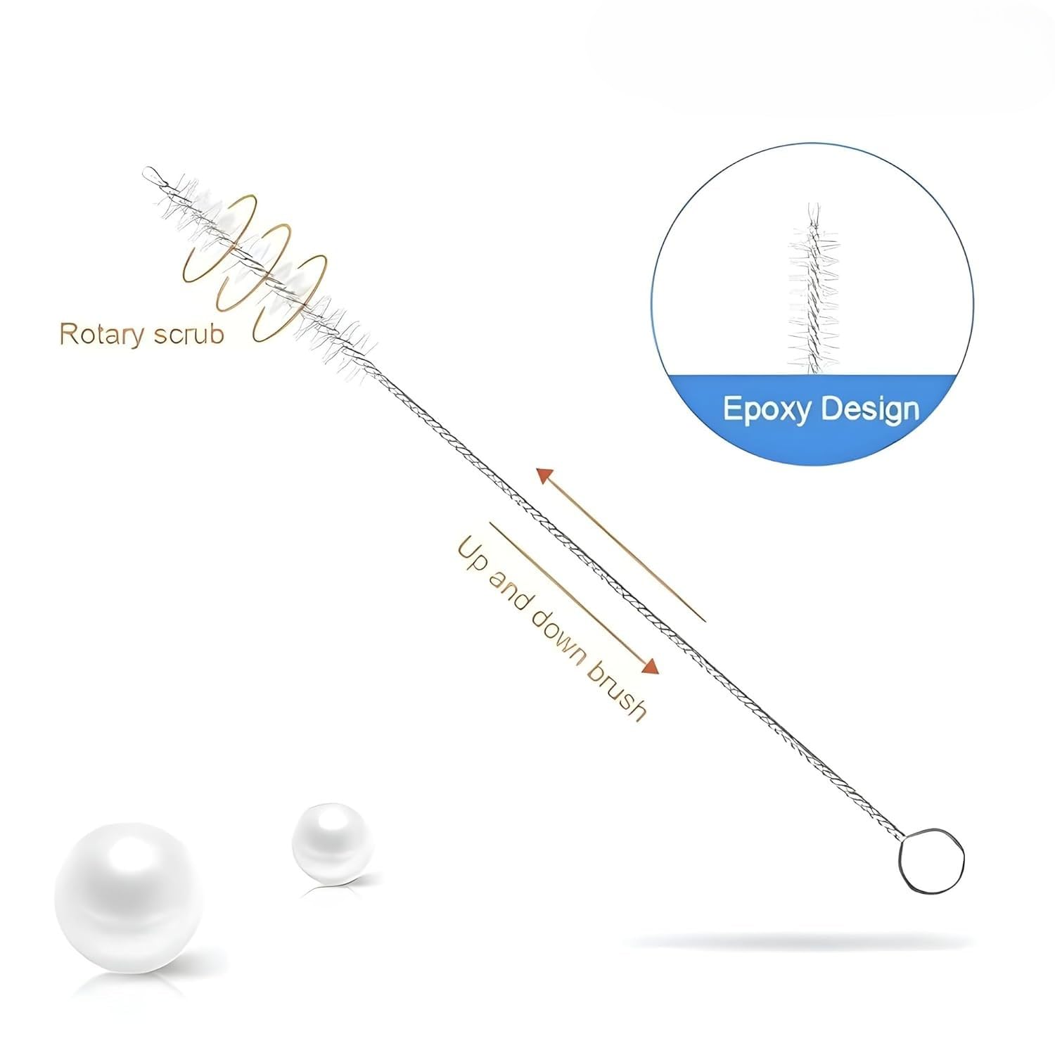 ZUCUR 5-in-1 Bottle & Nipple Cleaning Brush Set (Yellow/White)