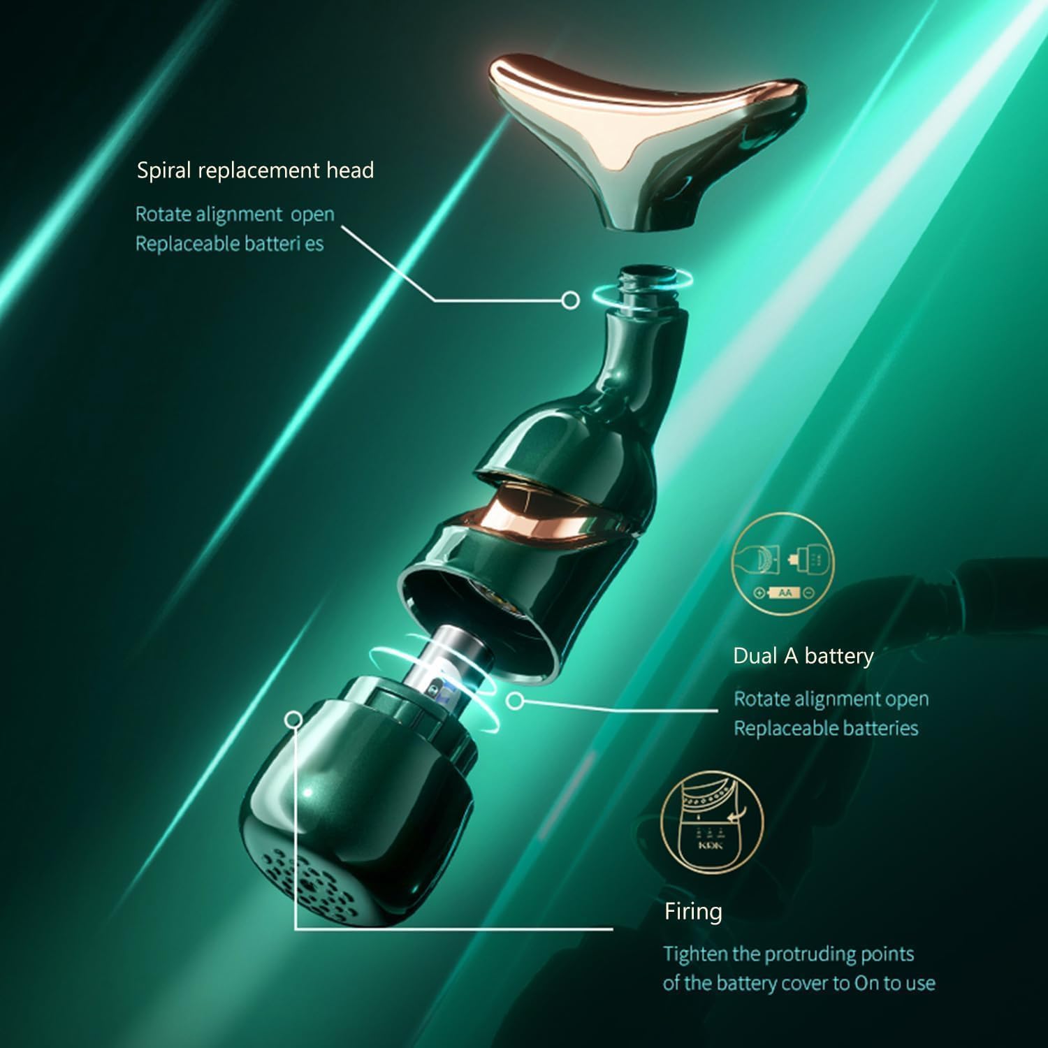 ZUCUR 3-in-1 Electric Face & Neck Massager – Lifting, Firming & Skin Tightening Beauty Device