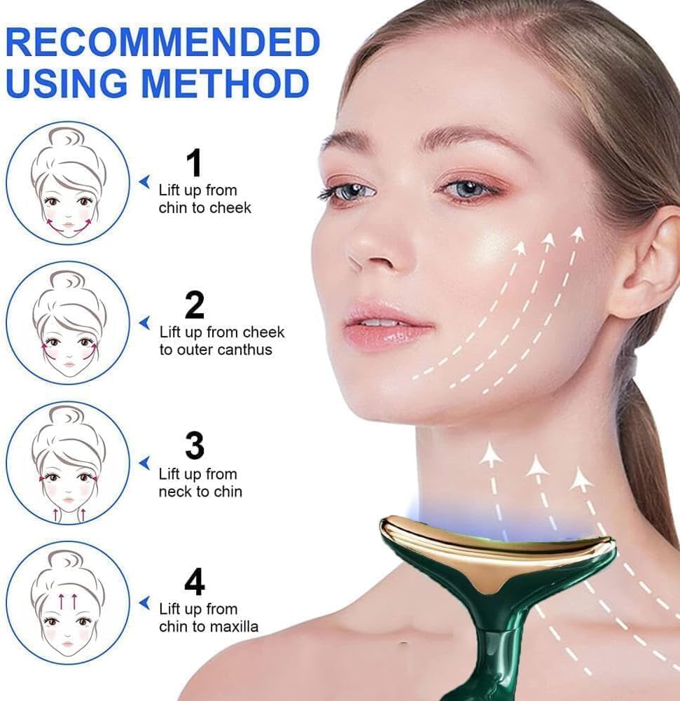 ZUCUR 3-in-1 Electric Face & Neck Massager – Lifting, Firming & Skin Tightening Beauty Device