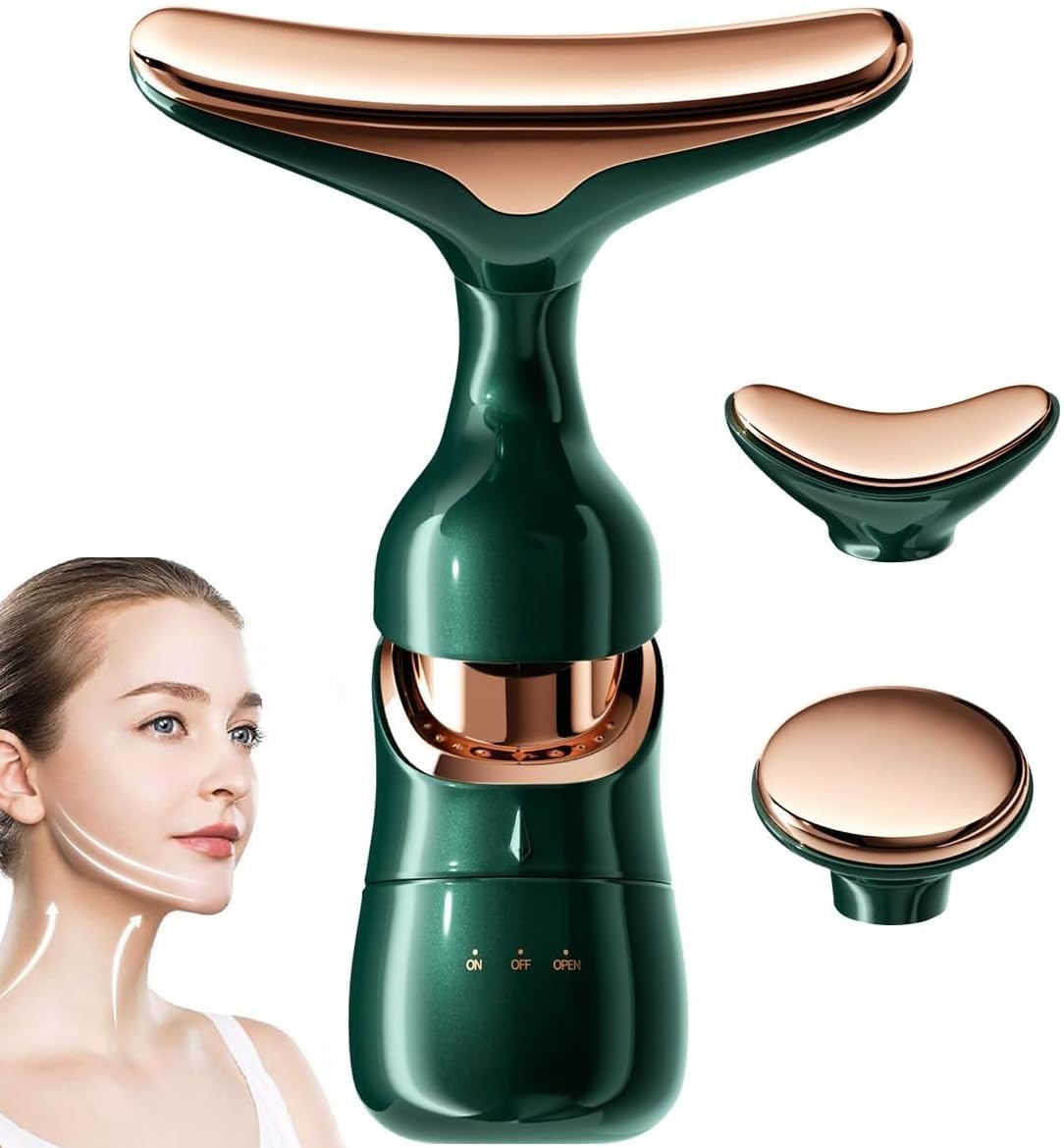 ZUCUR 3-in-1 Electric Face & Neck Massager – Lifting, Firming & Skin Tightening Beauty Device