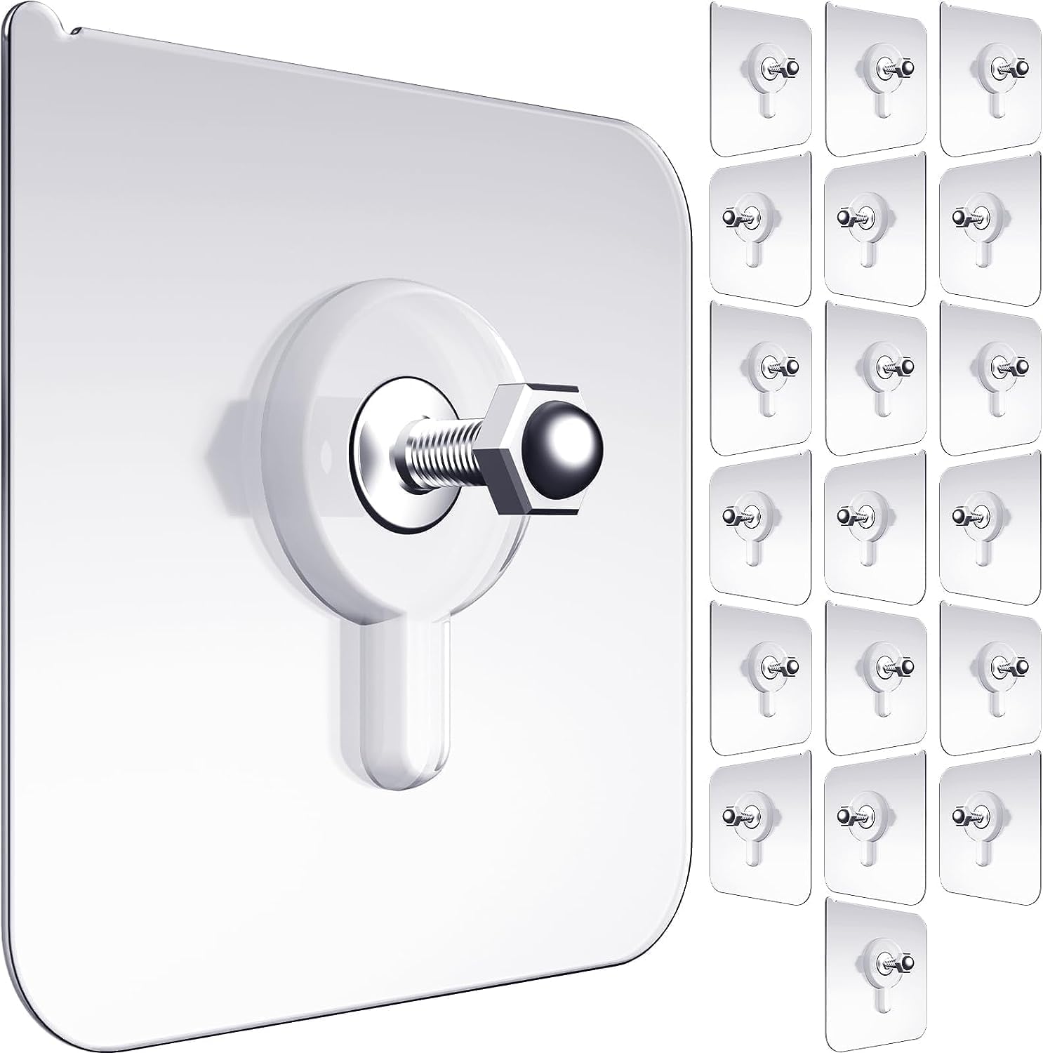 ZUCUR 10 Waterproof & Rustproof No-Drill Wall-Mounted Adhesive Hook – Nail-Free Heavy-Duty Mount for Bathroom & Kitchen