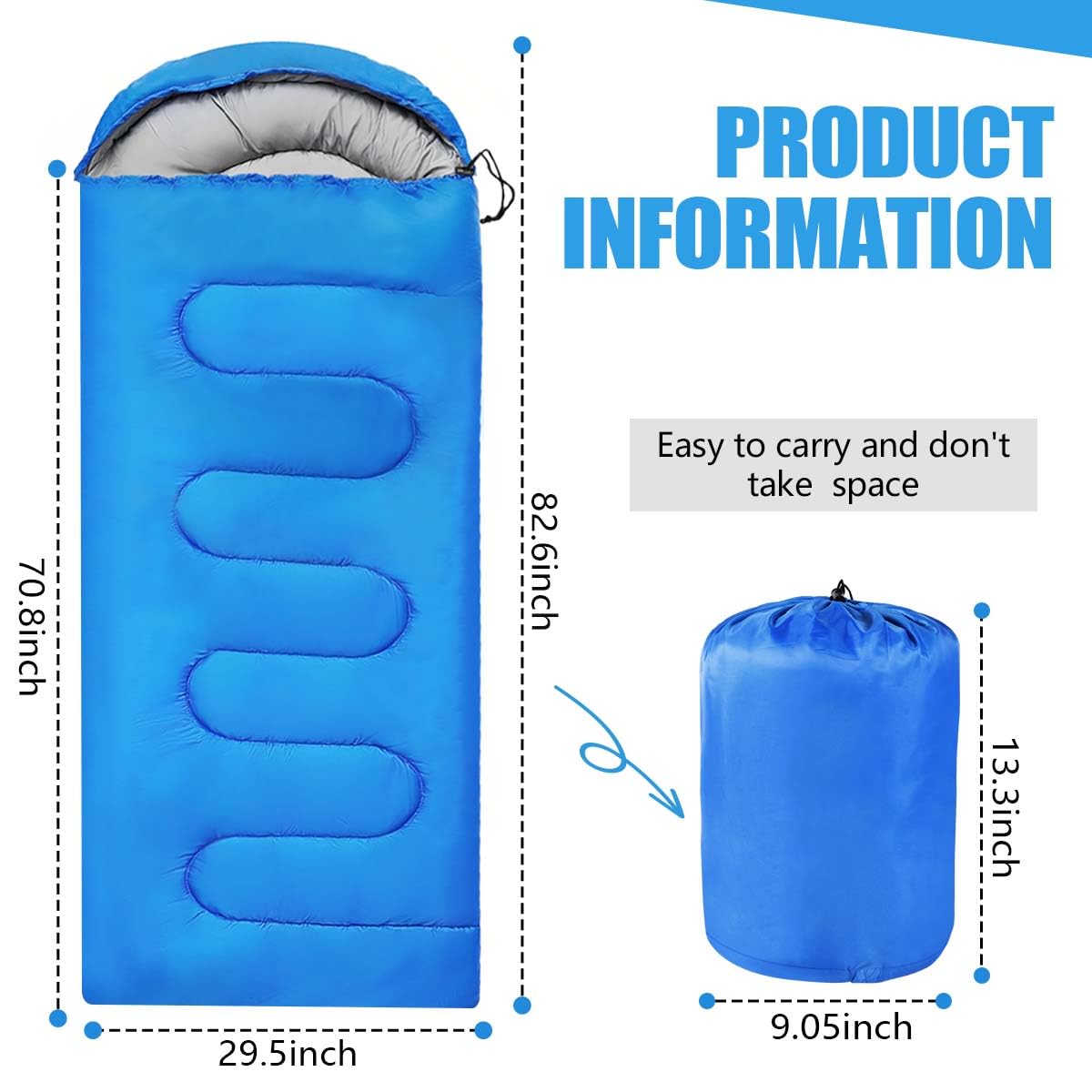 Premium Lightweight Sleeping Bag for Camping, Hiking & Travel – Portable with Carry Bag
