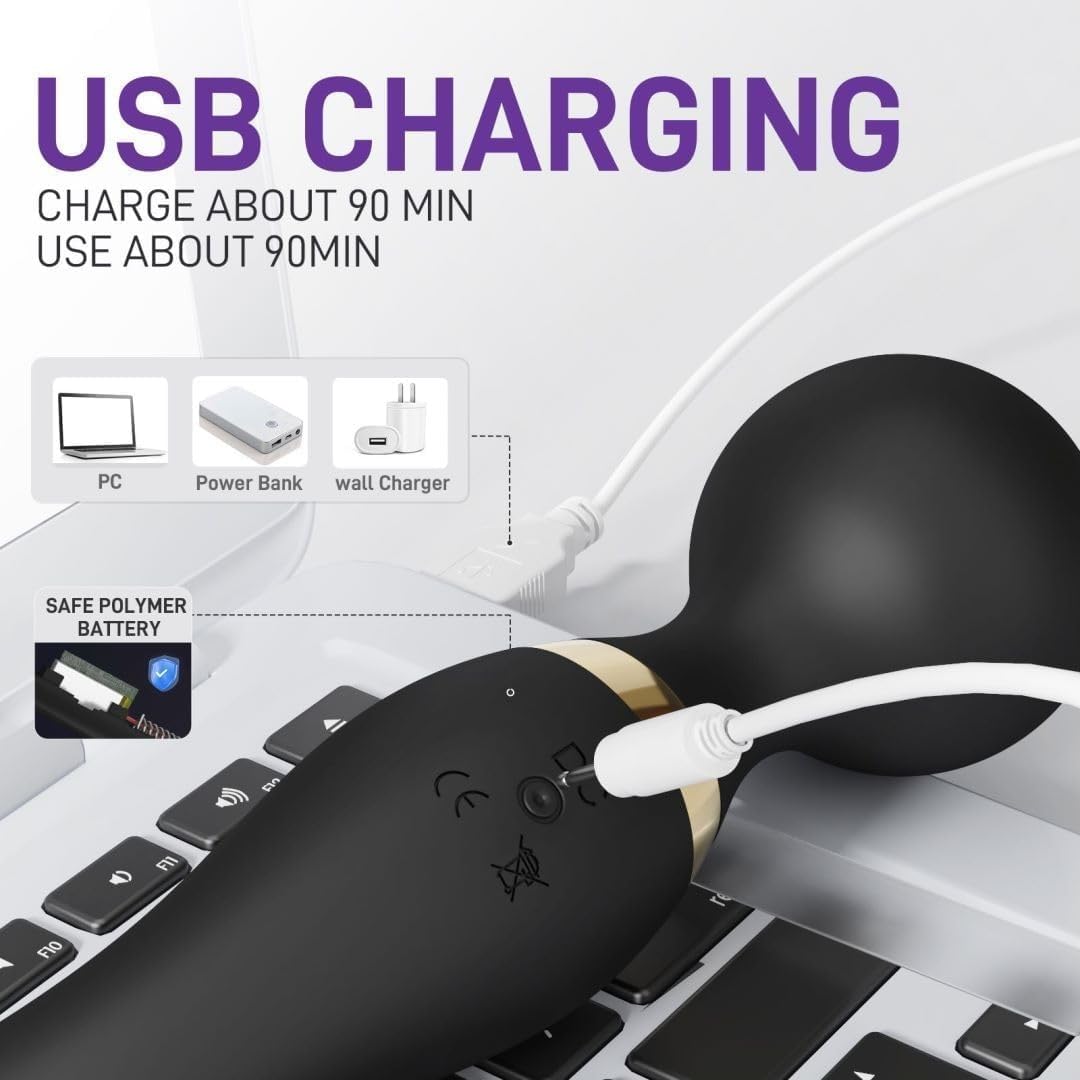 Personal Handheld Body Massager – Multi-Speed Rechargeable Full-Body Relaxation Wand