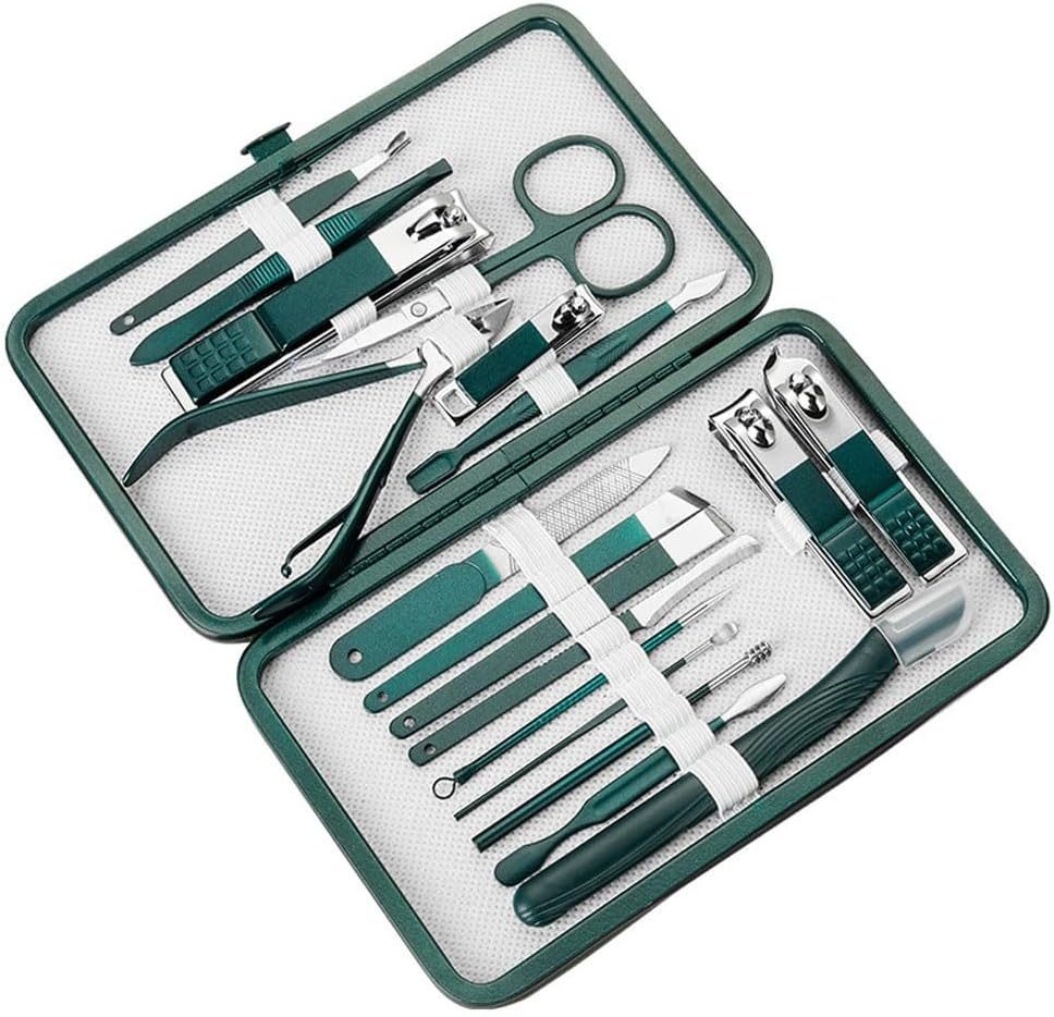 ZUCUR 18-in-1 Professional Manicure & Pedicure Kit – Nail Care Grooming Set with Premium Case