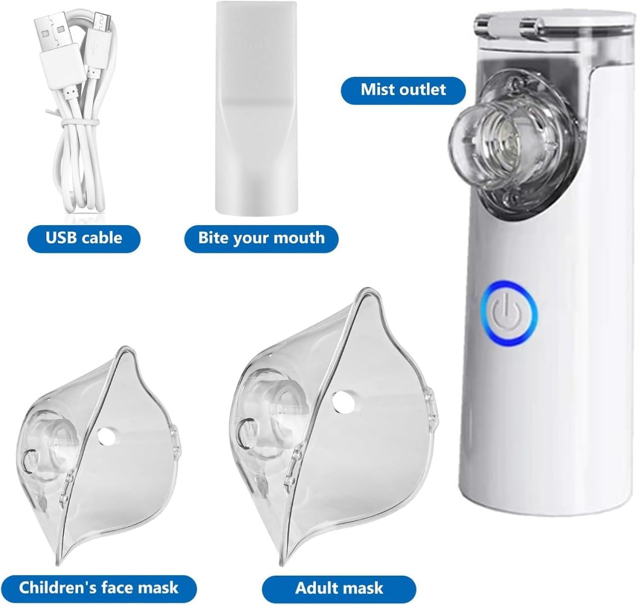 Portable Mesh Nebulizer Machine – Ultra-Fine Mist Inhaler for Adults & Kids