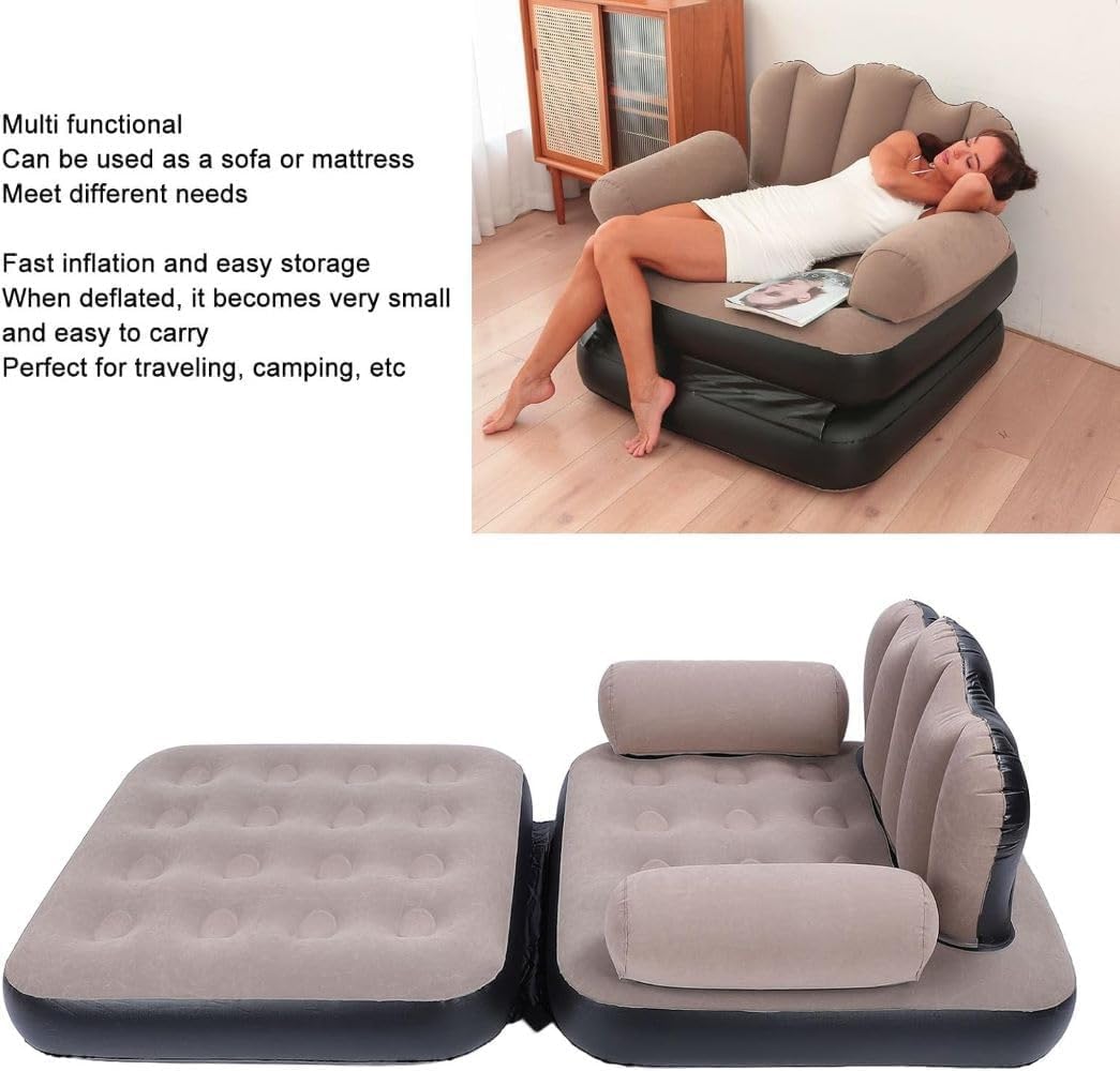 ZUCUR Luxury Inflatable Lounge Chair – Portable Relax Sofa for Home, Bedroom & Travel