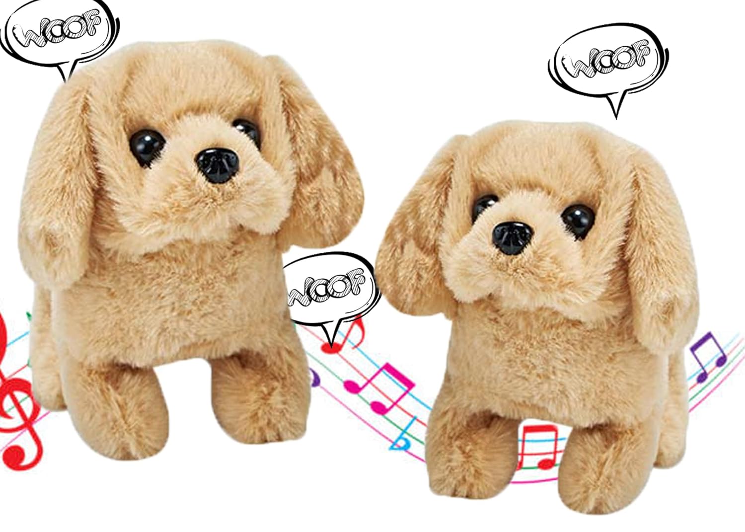 Cute Fluffy Plush Dog Toy – Soft & Adorable Stuffed Puppy for Kids