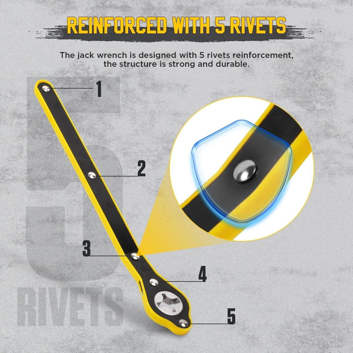 ZUCUR Heavy-Duty Bicycle Pedal Wrench Ratcheting Crank & Pedal Removal Tool Multi-Purpose Bike Repair Spanner