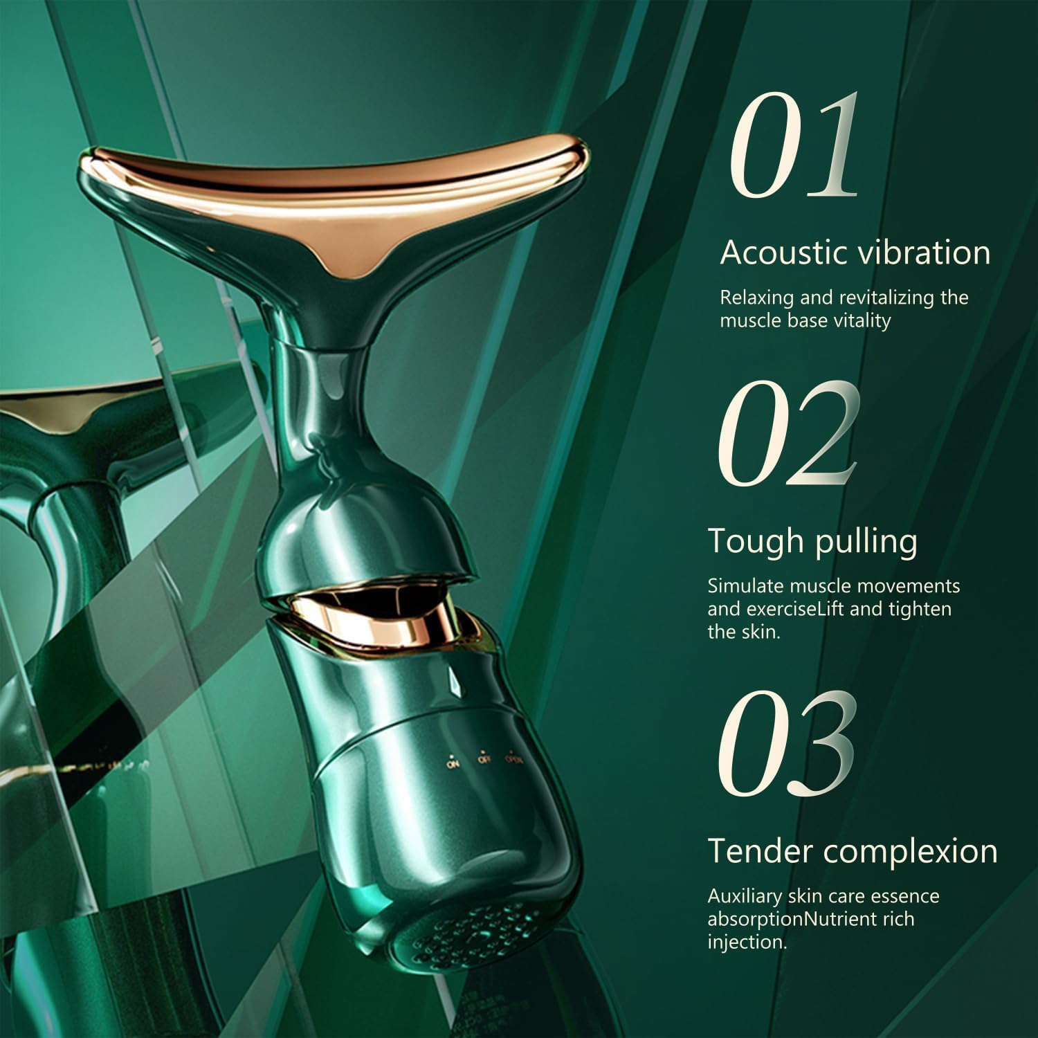 ZUCUR 3-in-1 Electric Face & Neck Massager – Lifting, Firming & Skin Tightening Beauty Device