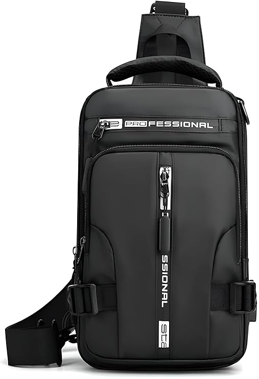 ZUCUR Professional Tech Sling Bag – Waterproof Crossbody Shoulder Bag for Men
