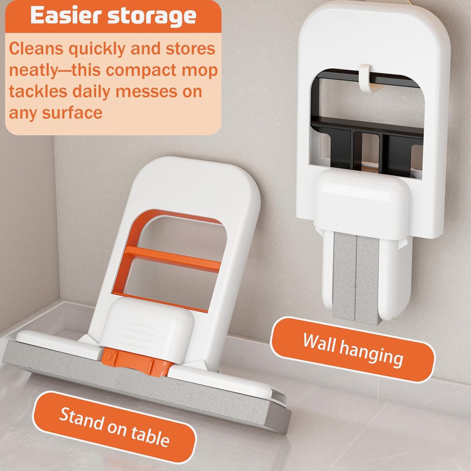 ZUCUR Multi-Purpose Cleaning Scraper & Squeegee – Foldable Tool for Kitchen Grease, Tile Walls, Bathroom Mirrors & Countertops