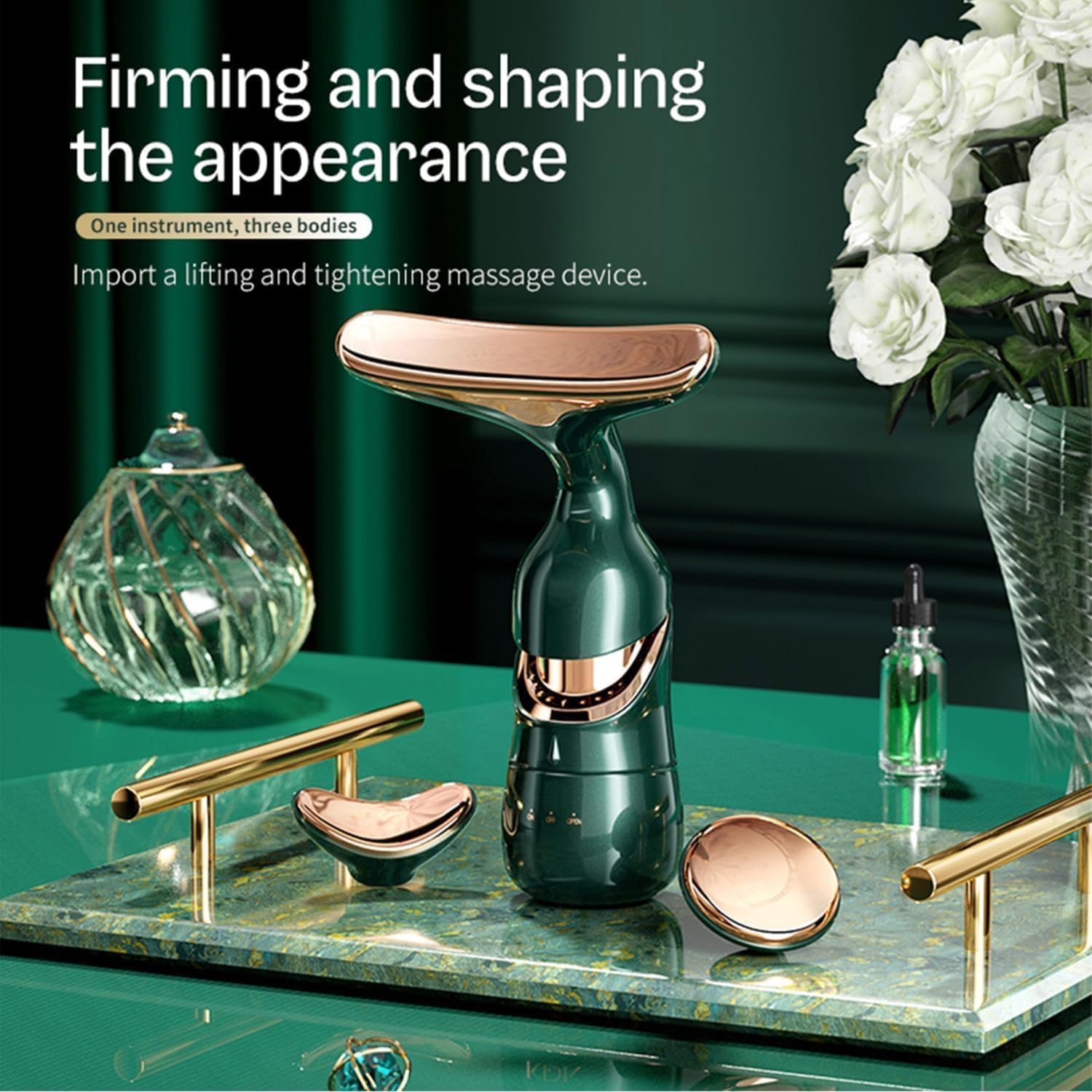 ZUCUR 3-in-1 Electric Face & Neck Massager – Lifting, Firming & Skin Tightening Beauty Device