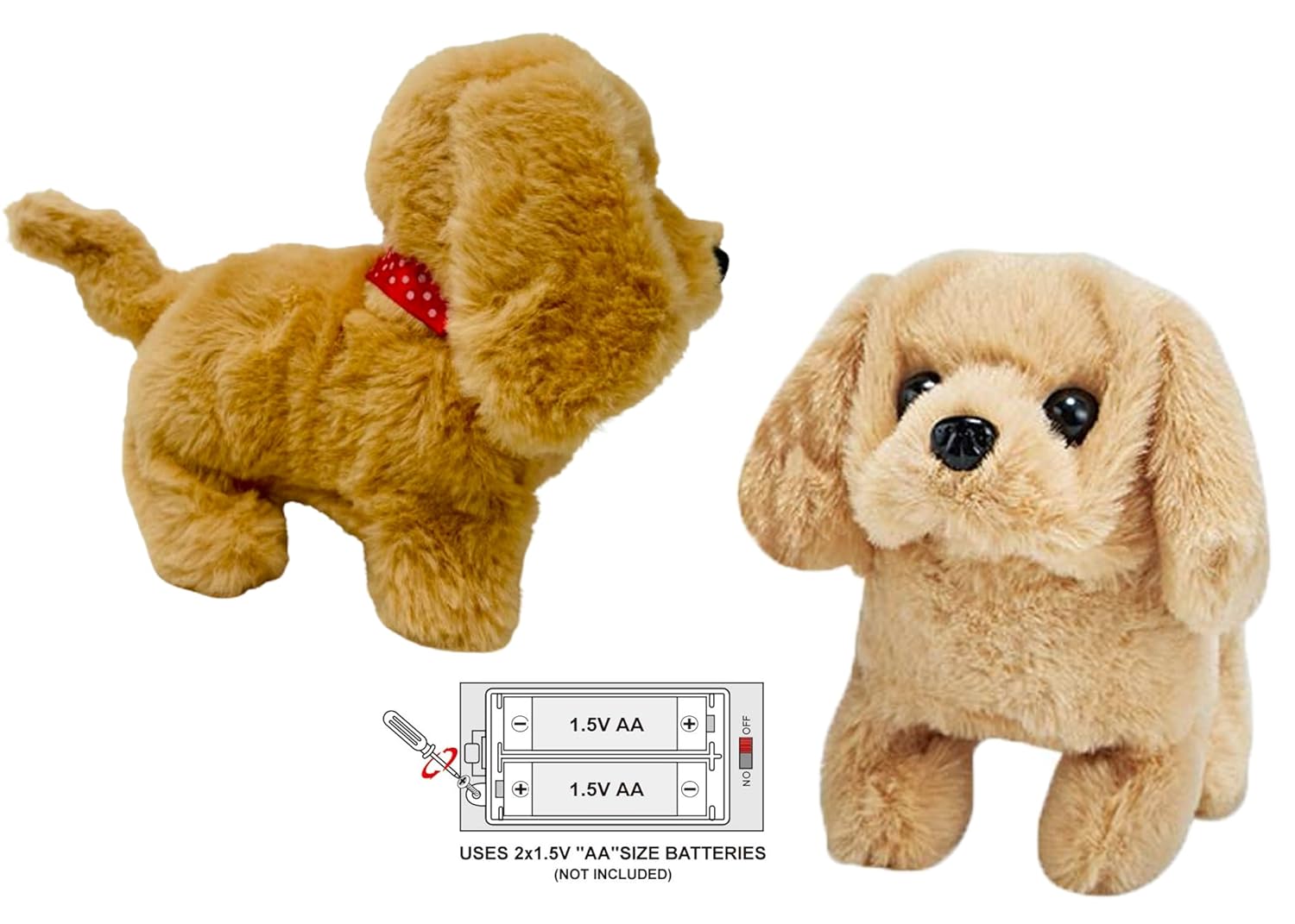 Cute Fluffy Plush Dog Toy – Soft & Adorable Stuffed Puppy for Kids