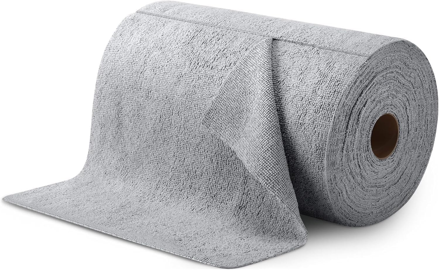 ZUCUR Microfiber Cleaning Cloth Roll — 50 Sheets | Reusable, Super Absorbent Kitchen & Home Cloth (Gray)