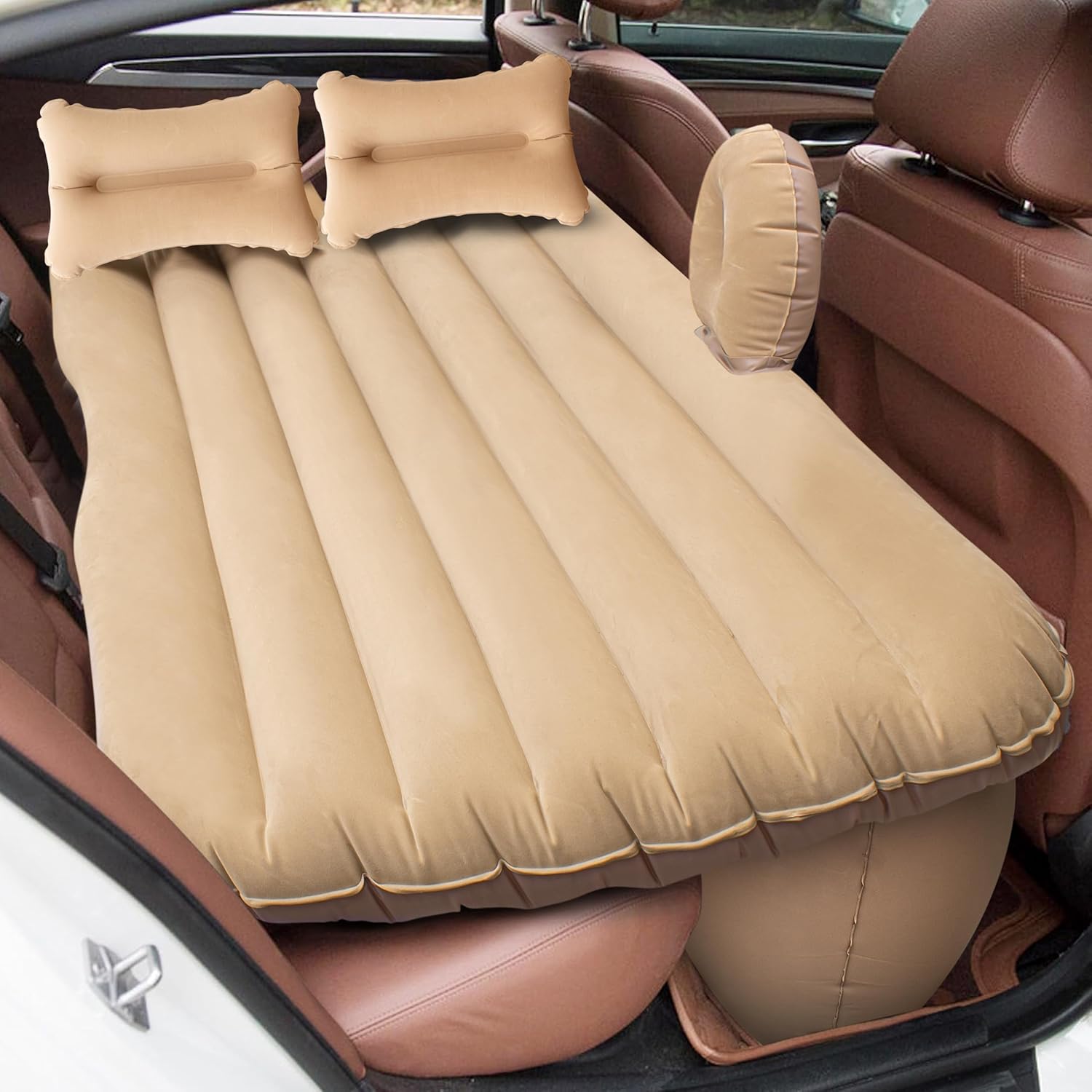 Premium Inflatable Car Back-Seat Travel Mattress with Pillows – Universal Fit
