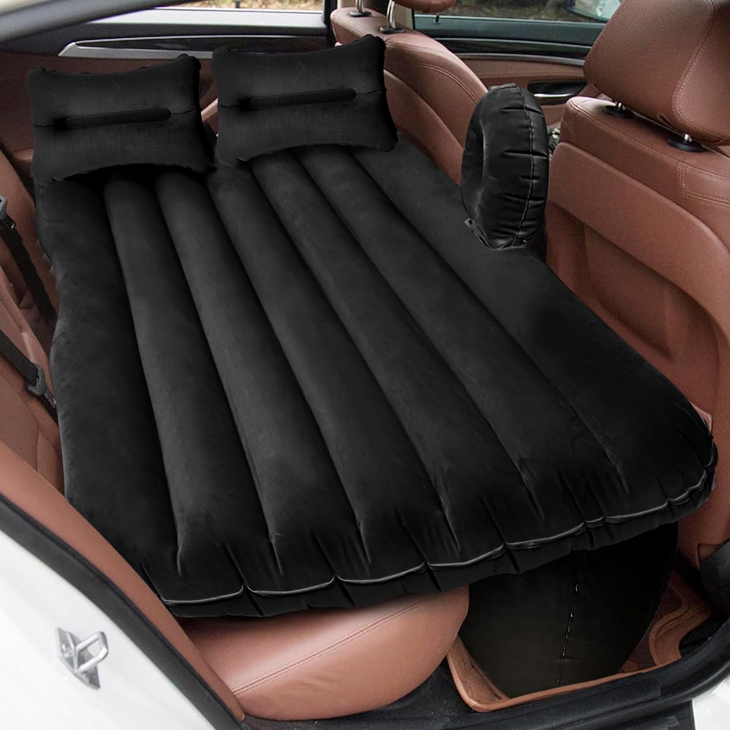 Premium Inflatable Car Back-Seat Travel Mattress with Pillows – Universal Fit