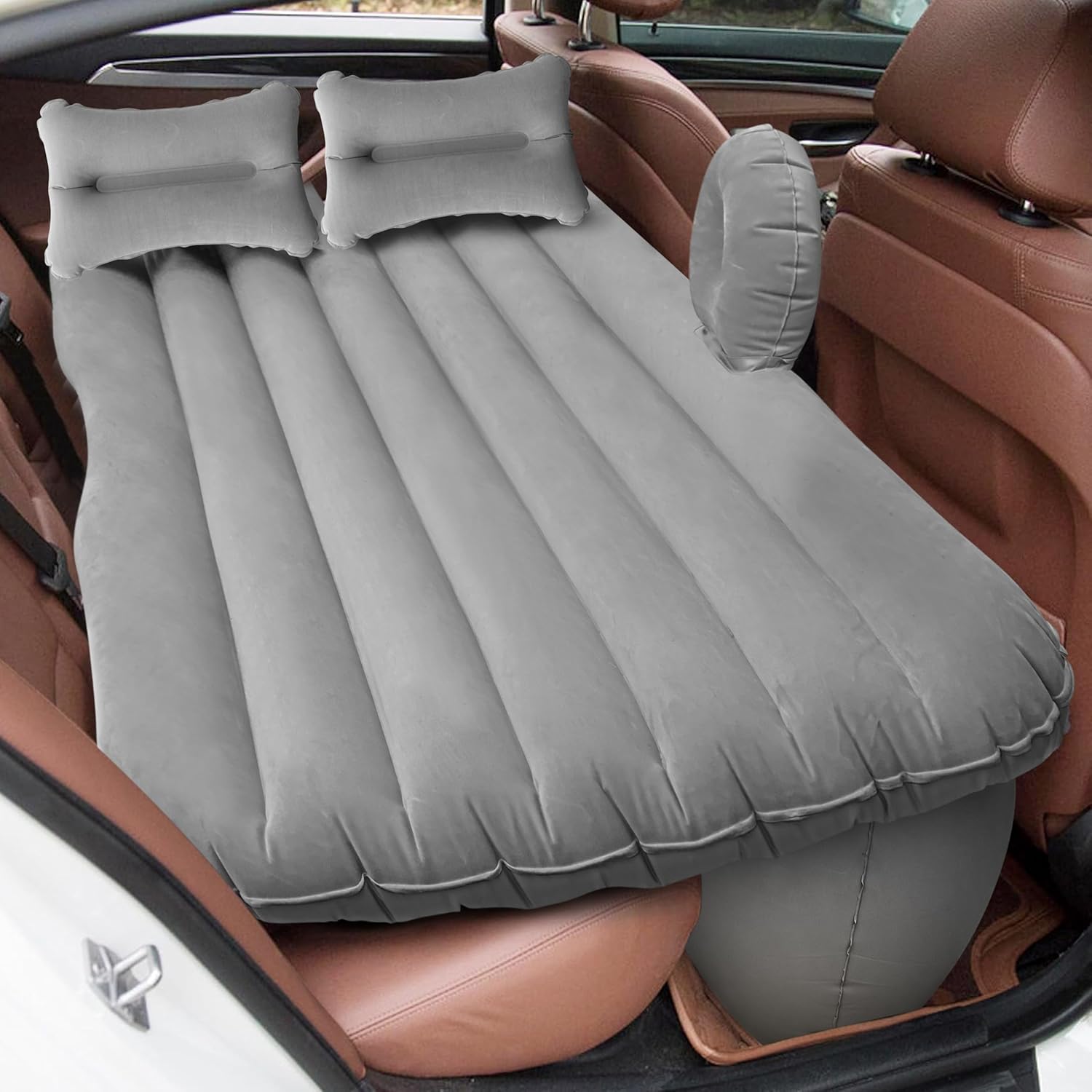 Premium Inflatable Car Back-Seat Travel Mattress with Pillows – Universal Fit