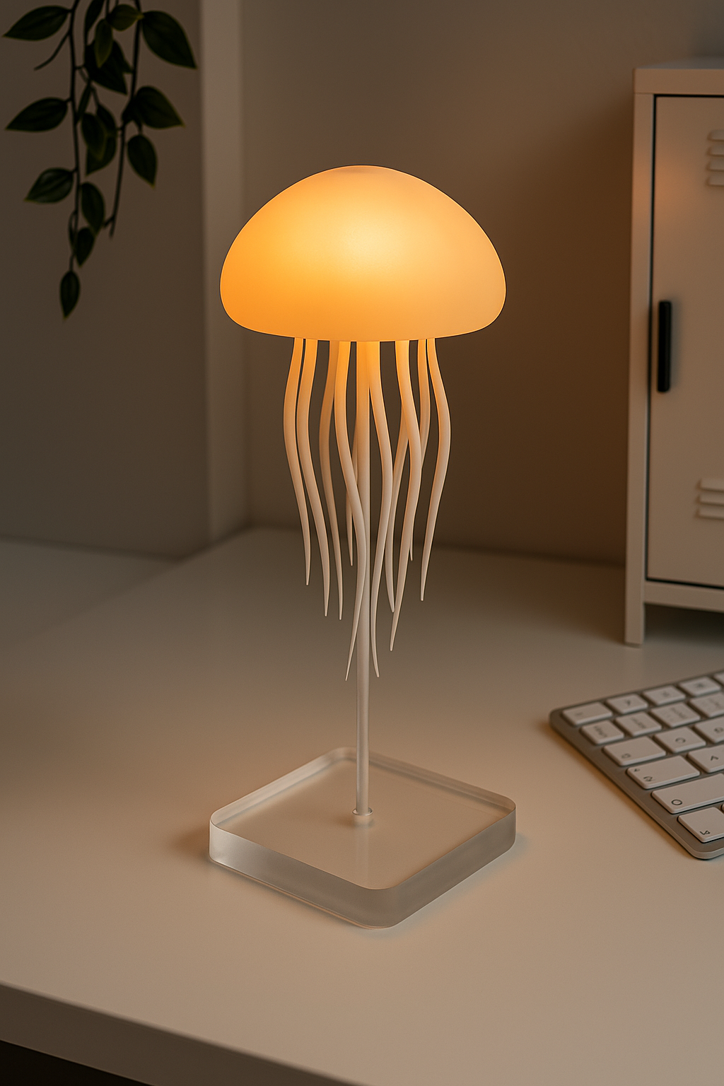 ZUCUR Soft Glow Jellyfish Table Lamp – USB LED Night Light