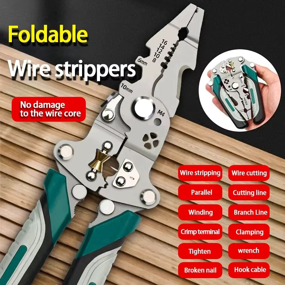 ZUCUR Multifunction Wire Stripper Cutter Crimper Tool Wire Cutter Wire Crimper Cable Stripper Wiring Tools