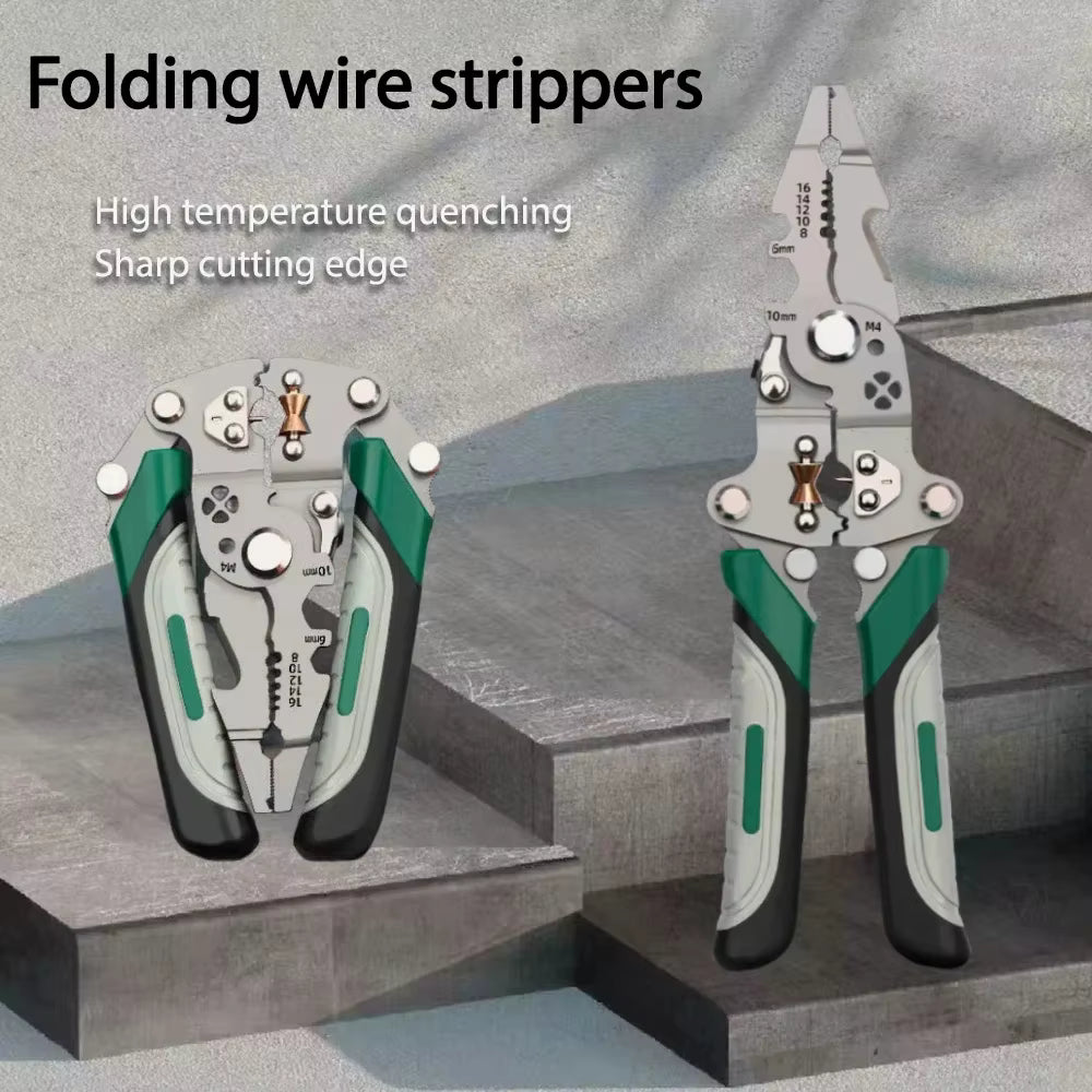 ZUCUR Multifunction Wire Stripper Cutter Crimper Tool Wire Cutter Wire Crimper Cable Stripper Wiring Tools