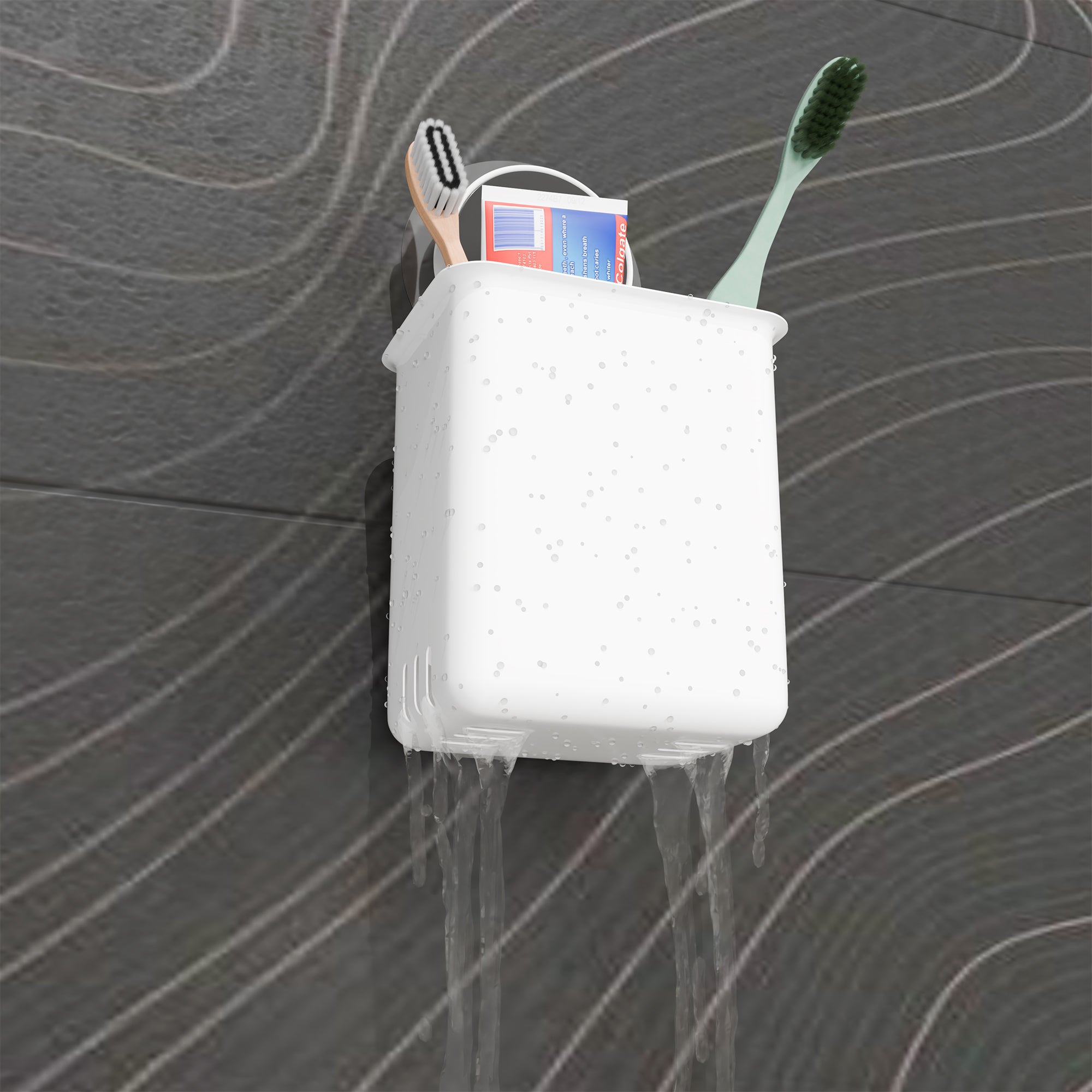 ZUCUR Toothbrush Holders For Bathroom Wall Mounted Toothbrush Holder Toothbrush Holders For Toothbrushes Bathroom Shelf For Wall