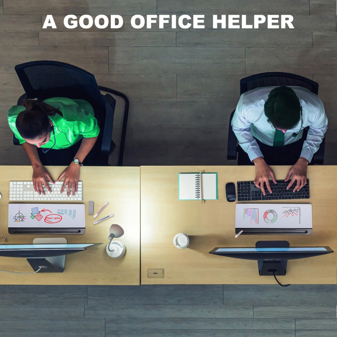 ZUCUR Keyboard Stand White Board Surface Pad with Drawer, Desk Organizers with Accessories for Office, Home, School Supplies