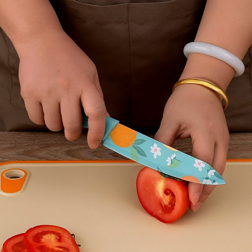 ZUCUR Professional 3-Piece Kitchen Knife Set - High Carbon Stainless Steel Chef Multipurpose Knife Set for Cutting, Slicing & Cooking