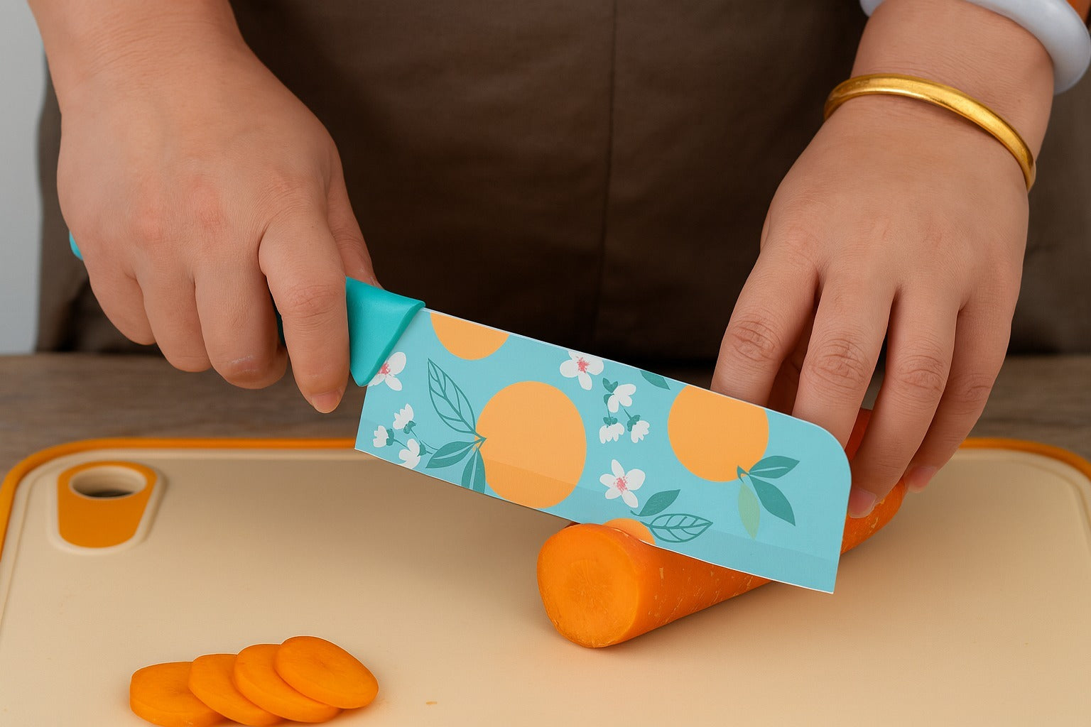 ZUCUR Professional 3-Piece Kitchen Knife Set - High Carbon Stainless Steel Chef Multipurpose Knife Set for Cutting, Slicing & Cooking