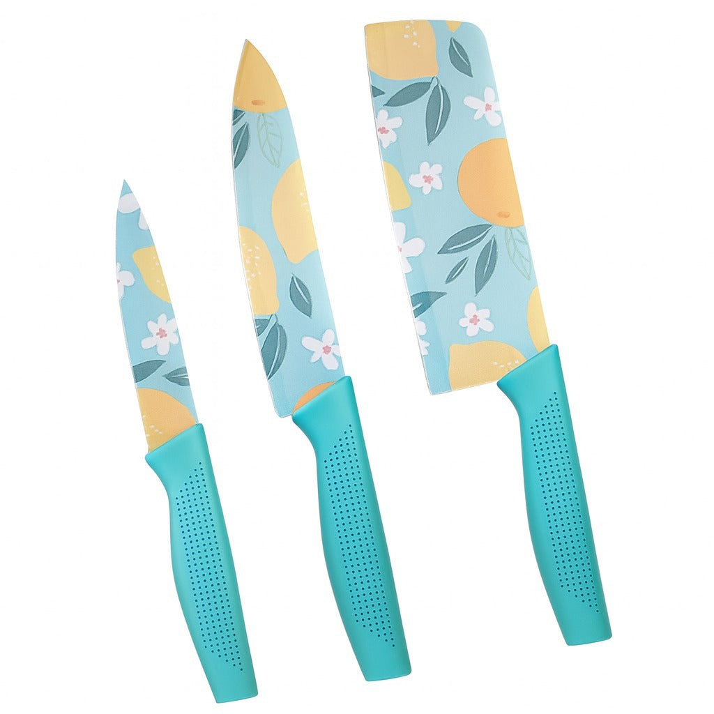 ZUCUR Professional 3-Piece Kitchen Knife Set - High Carbon Stainless Steel Chef Multipurpose Knife Set for Cutting, Slicing & Cooking