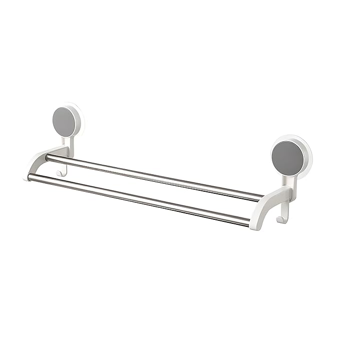 ZUCUR Wall Mounted Self Adhesive Magic Sticker Towel Holder in Bathroom Towel Rod for Bathroom