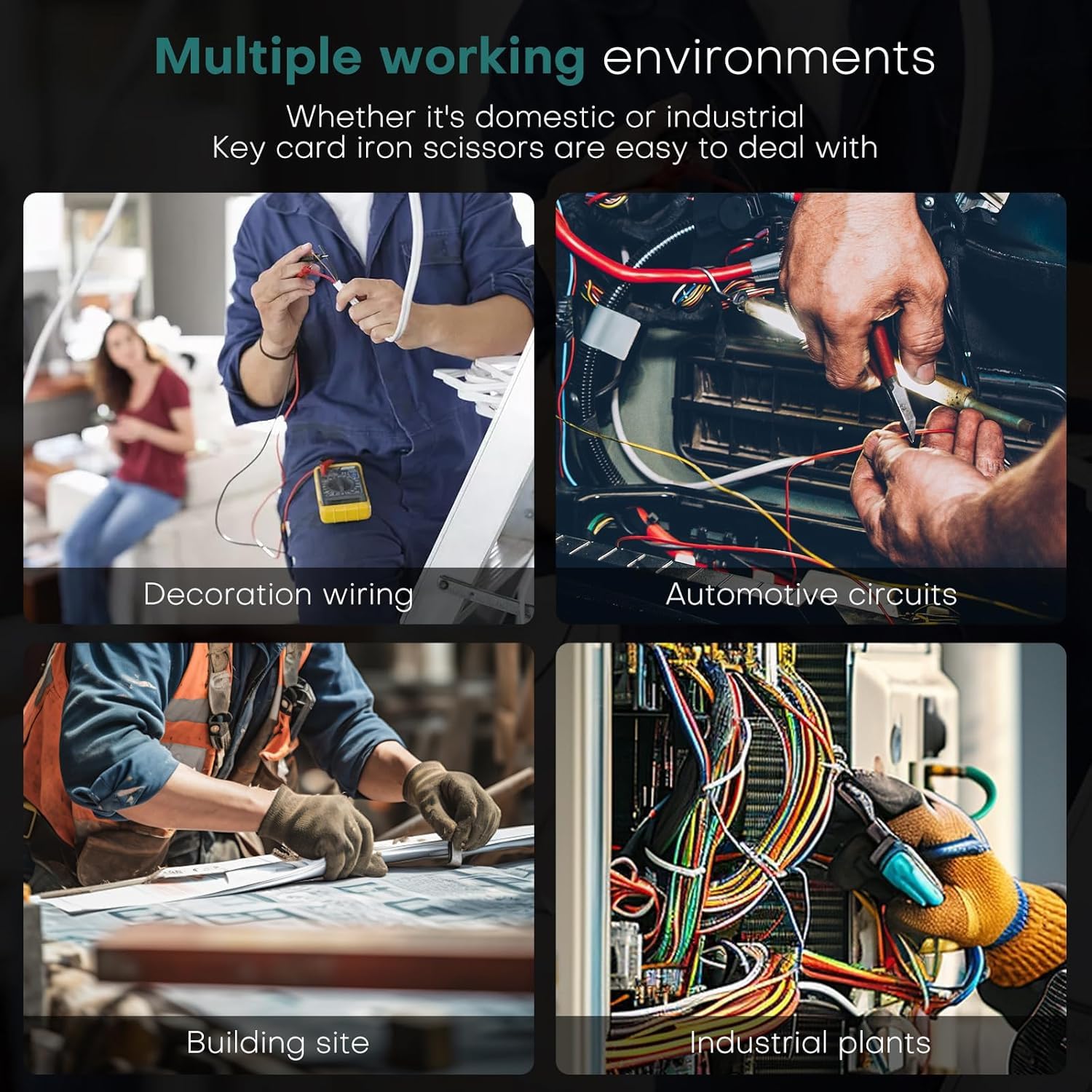 ZUCUR Multifunction Wire Stripper Cutter Crimper Tool Wire Cutter Wire Crimper Cable Stripper Wiring Tools