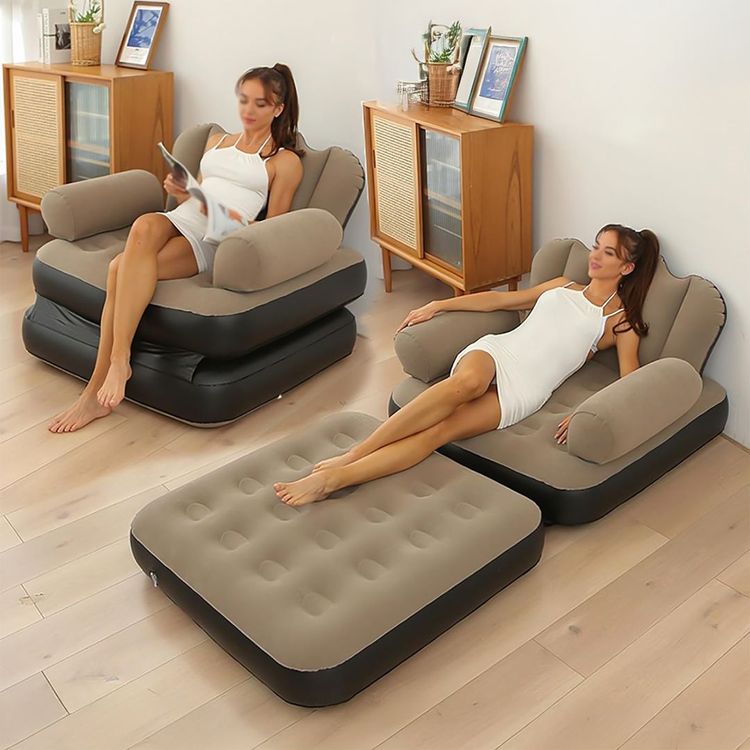 ZUCUR Luxury Inflatable Lounge Chair – Portable Relax Sofa for Home, Bedroom & Travel