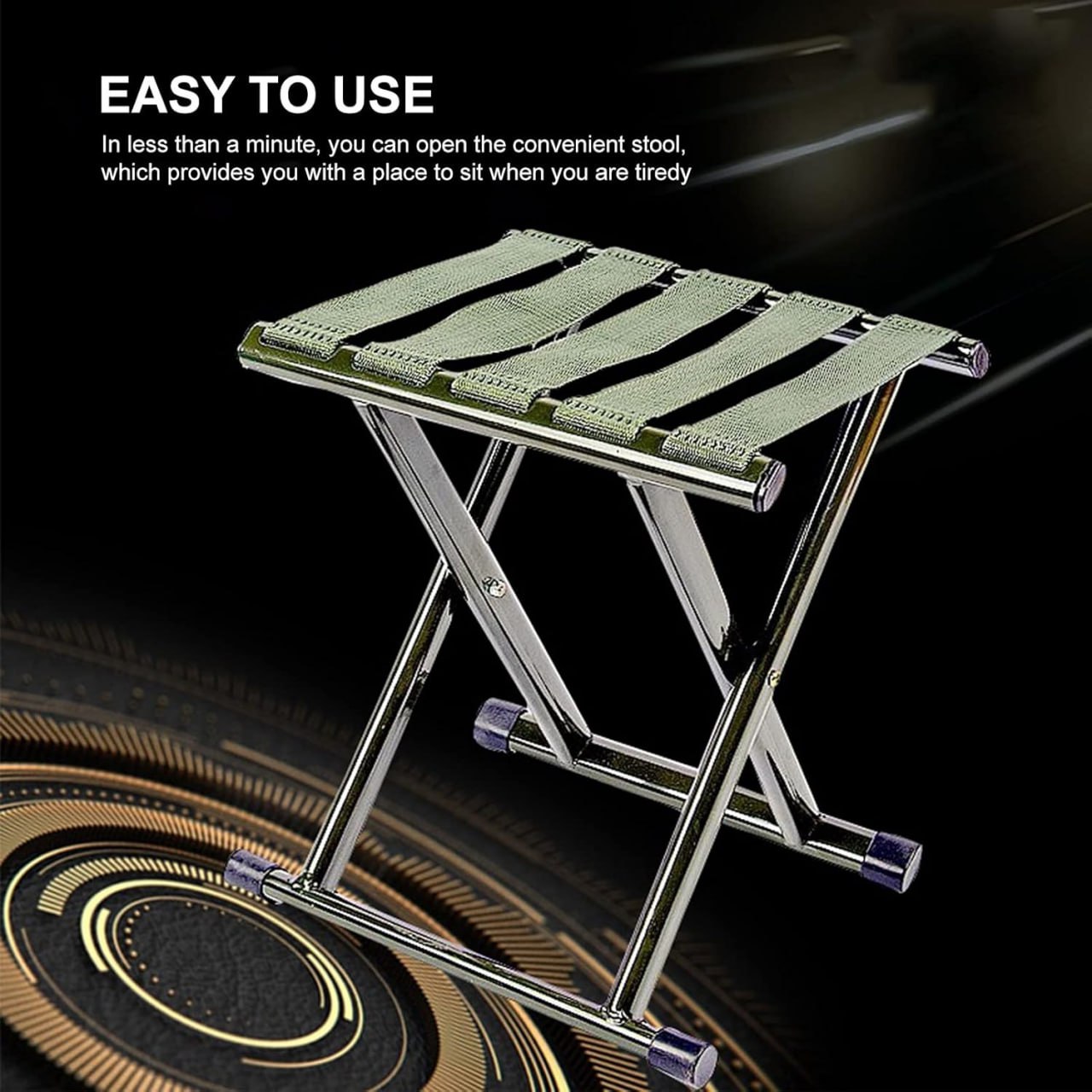 ZUCUR Portable Folding Camping Stool – Lightweight Outdoor Travel Chair