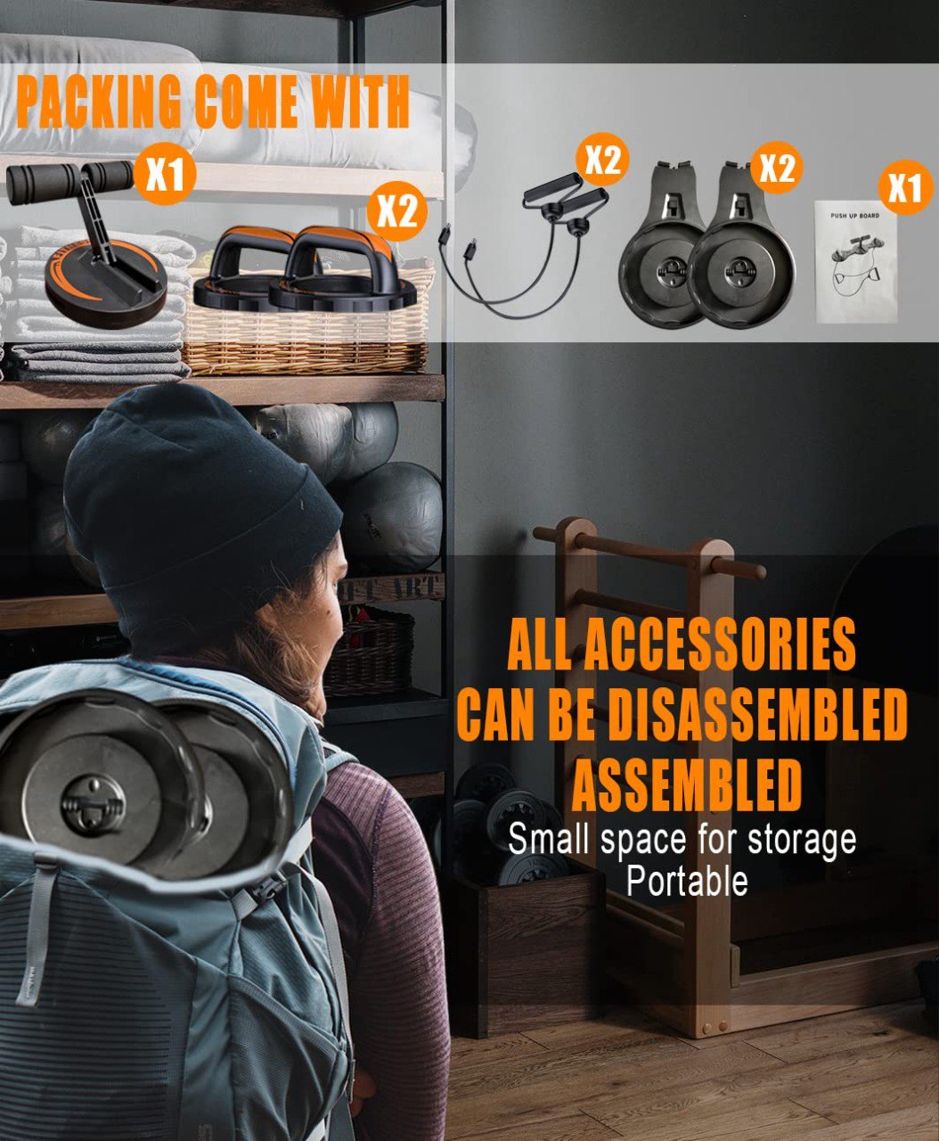 Push Up Board 9 in 1 Home Workout Equipment Multi-Functional Pushup Bar