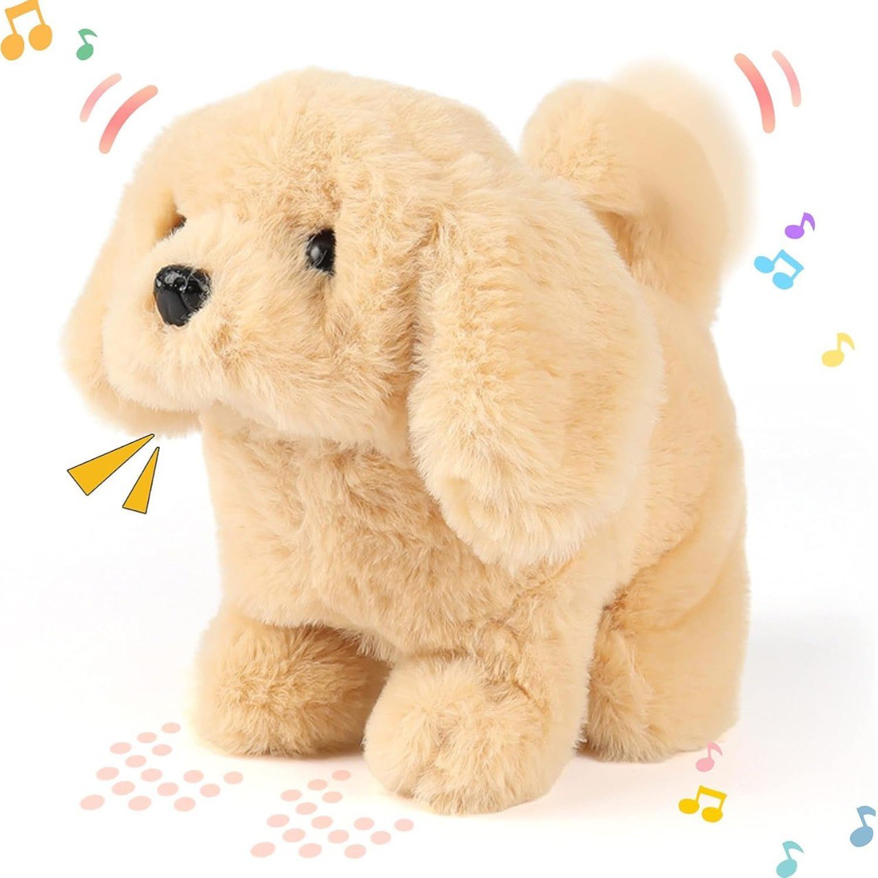 Cute Fluffy Plush Dog Toy – Soft & Adorable Stuffed Puppy for Kids