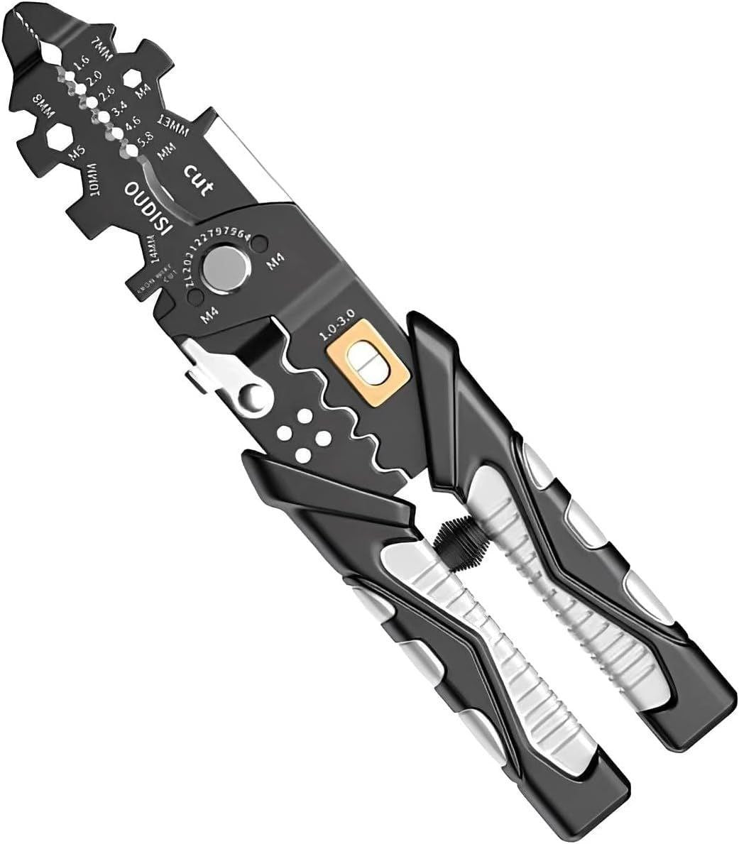 ZUCUR Multifunction Wire Stripper Crimping Tool – 14-Function Electrical Maintenance Pliers