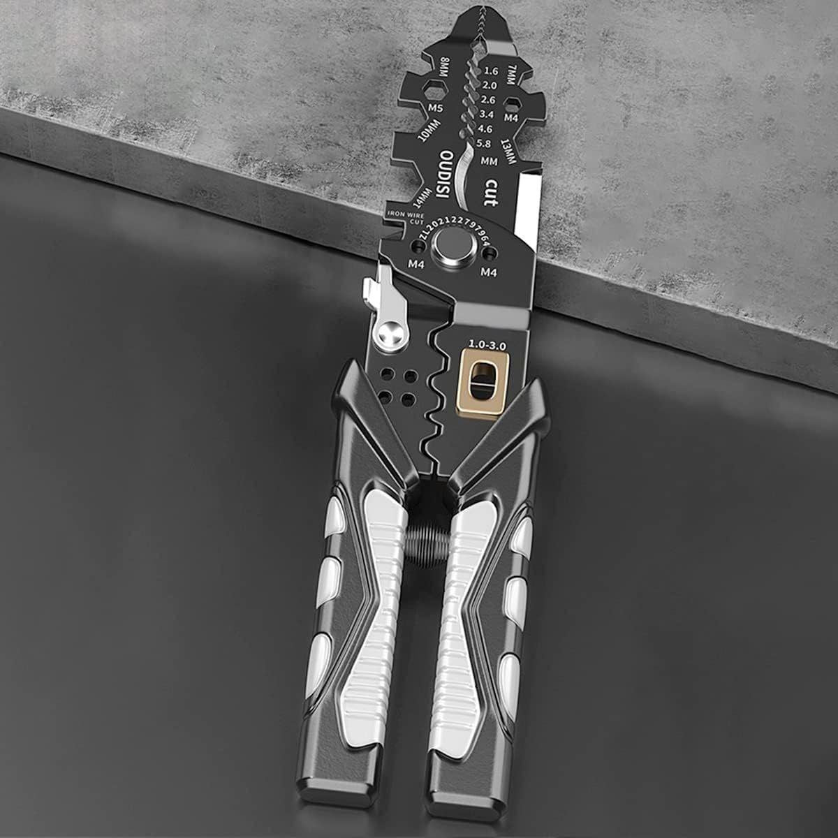 ZUCUR Multifunction Wire Stripper Crimping Tool – 14-Function Electrical Maintenance Pliers