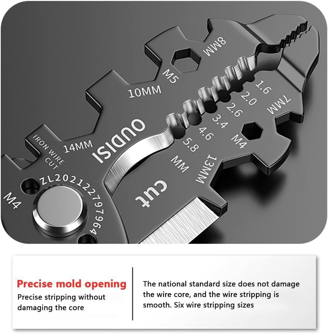 ZUCUR Multifunction Wire Stripper Crimping Tool – 14-Function Electrical Maintenance Pliers