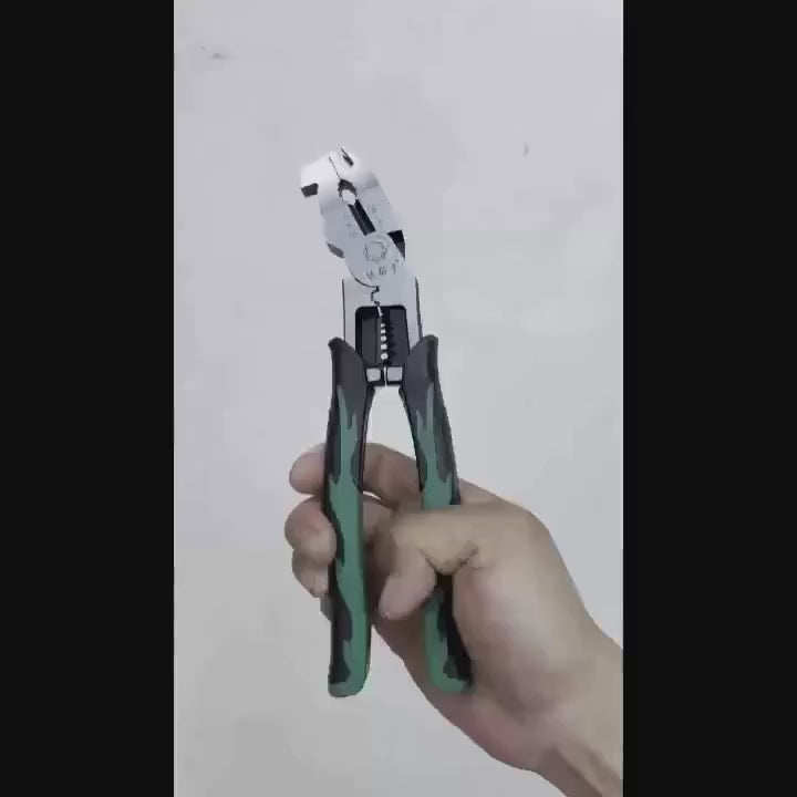 ZUCUR 8-in-1 Heavy-Duty Multifunction Pliers – Nail Puller, Wire Stripper, Crimper & Wrench Tool